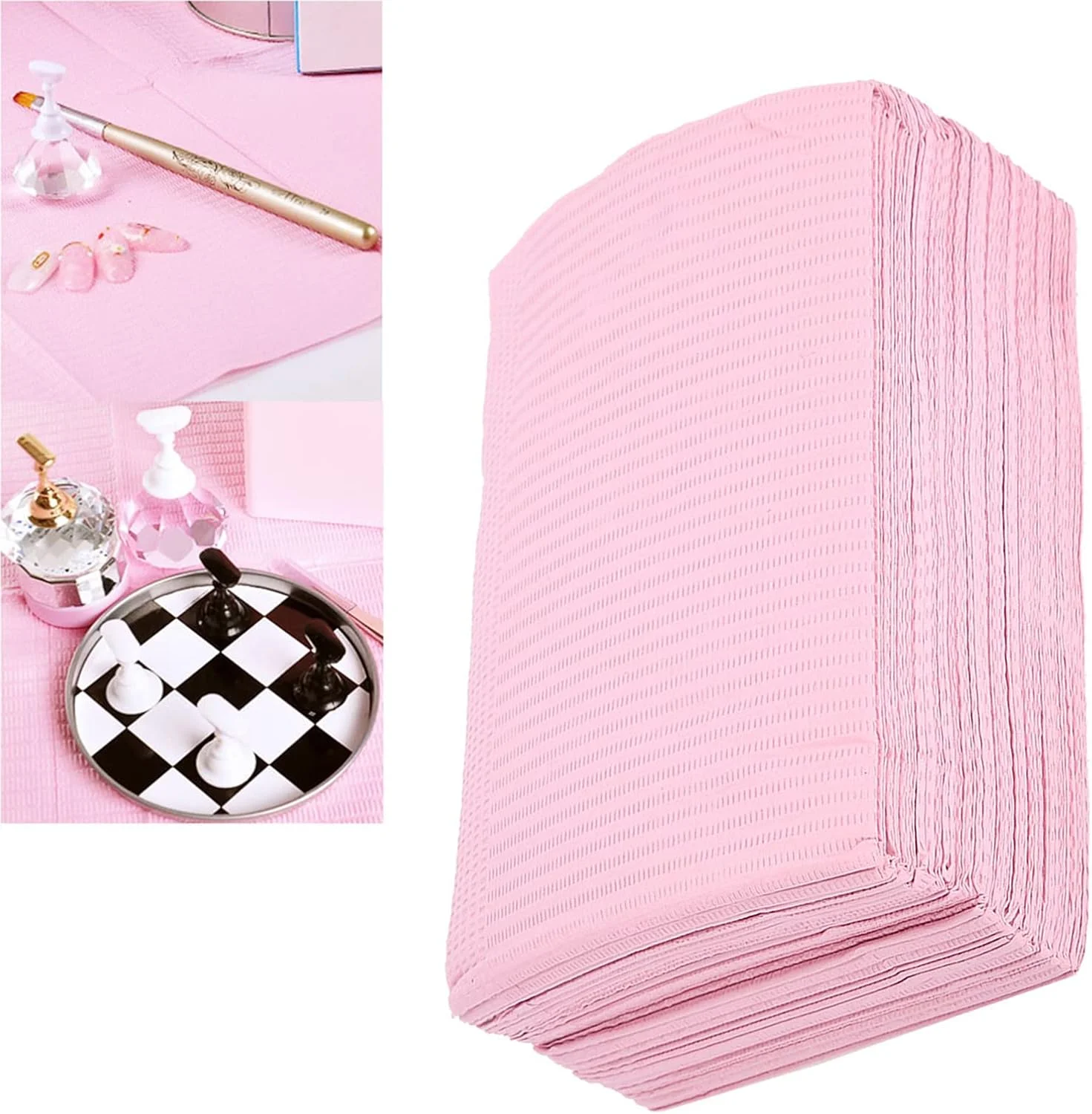 پد زیر دستی طراحی ناخن، 125 عددی، نرم و راحت، یکبار مصرف، مناسب برای دختران و بانوان