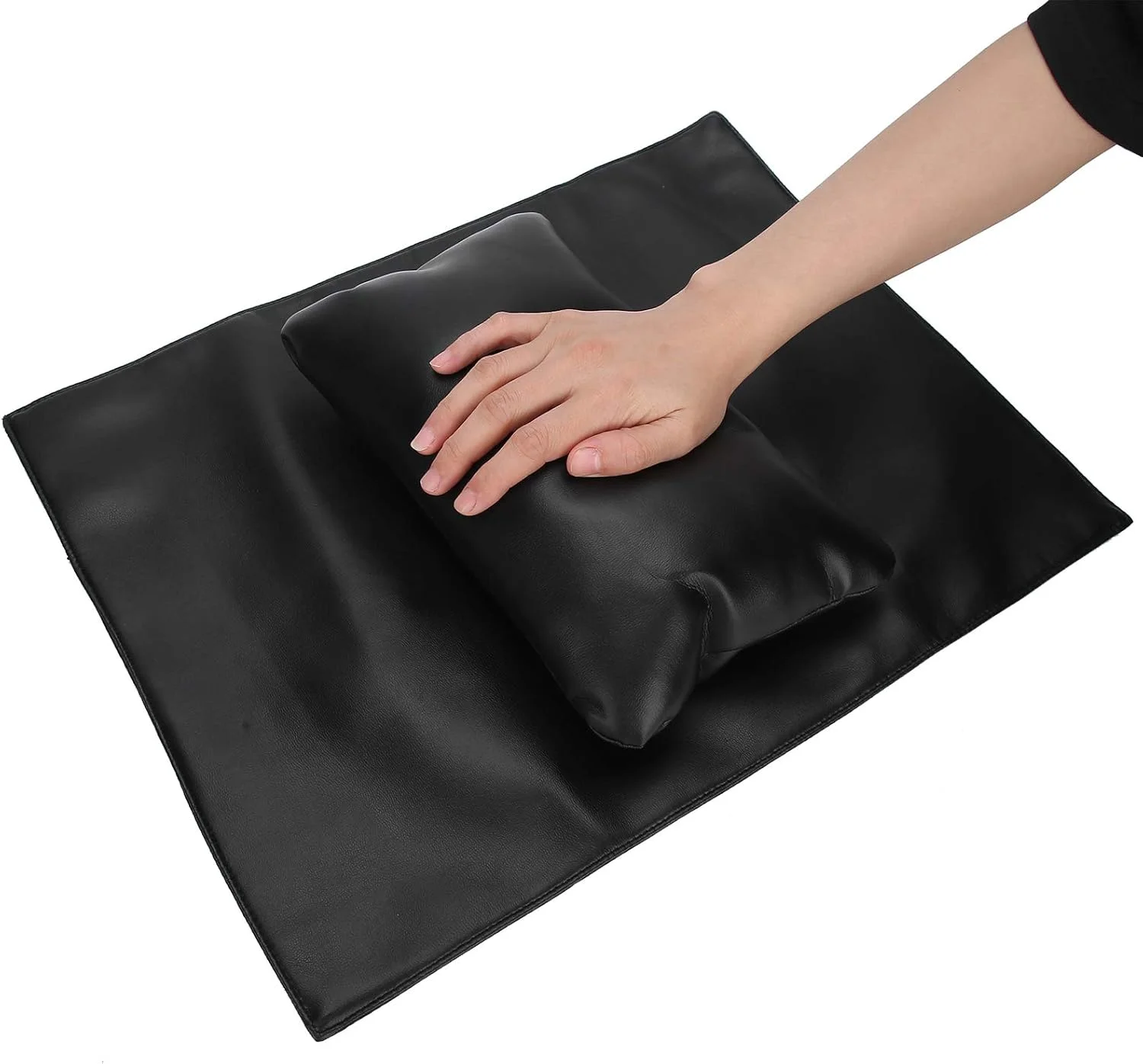 بالشتک دستی، بالشتک دستی هنر ناخن ضد آب نگهدارنده دست مانیکور تشک کوسن استراحت ناخن قابل جابجایی (مشکی)