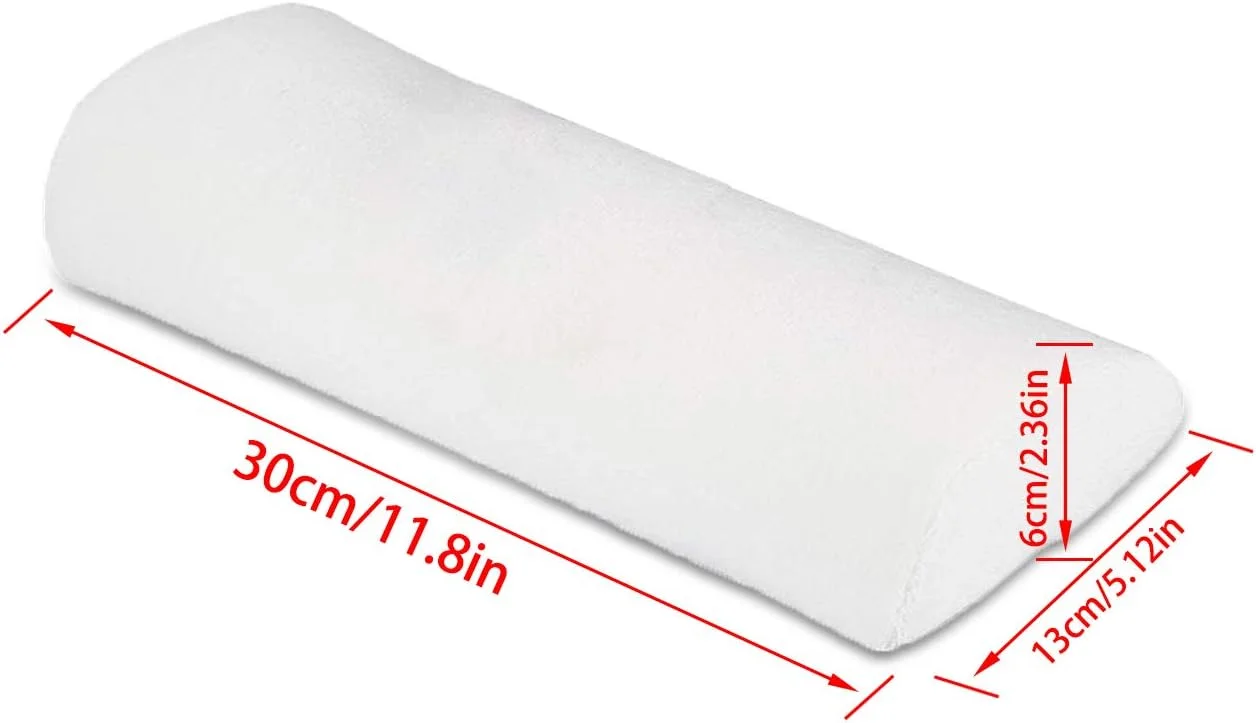 بالشتک دستی، بالشت نرم اسفنجی طراحی ناخن - پد نگهدارنده زیر دستی میز طراحی ناخن، بالشتک استراحت دست سالن، نگهدارنده زیر دستی قابل شستشو و جداشدنی، ابزار آرایشی و بهداشتی مانیکور (سفید)