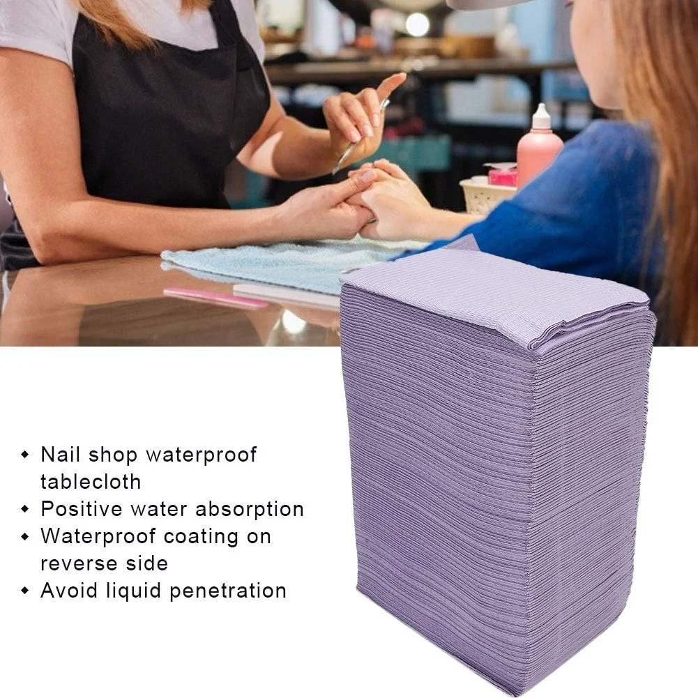 زیرانداز بنفش میز طراحی ناخن ضد آب، پد تمرین مانیکور ضد کثیفی، ابزار مانیکور برای سالن ناخن خانگی