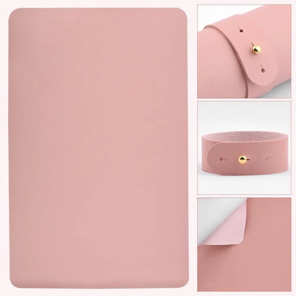 زیرانداز صورتی میز طراحی ناخن، پد استراحت دست برای ناخن، زیرانداز نرم چرمی PU میکروفیبر، پد تاشو استراحت دست ناخن، پد میز ناخن