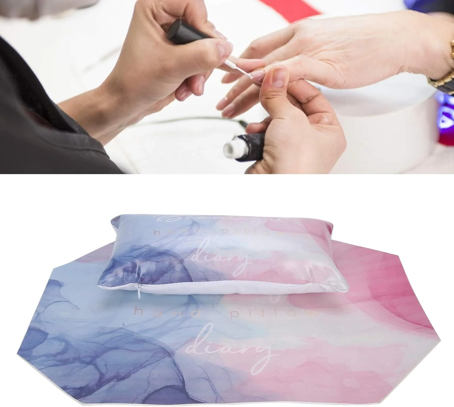 بالشتک دستی چرمی PU Cryfokt، بالشتک دستی هنری ظریف برای مدارس و سالن های ناخن (لکه دار) بالشتک دستی چرمی PU Cryfokt، بالشتک دستی هنری ظریف برای مدارس و سالن های ناخن (لکه دار)