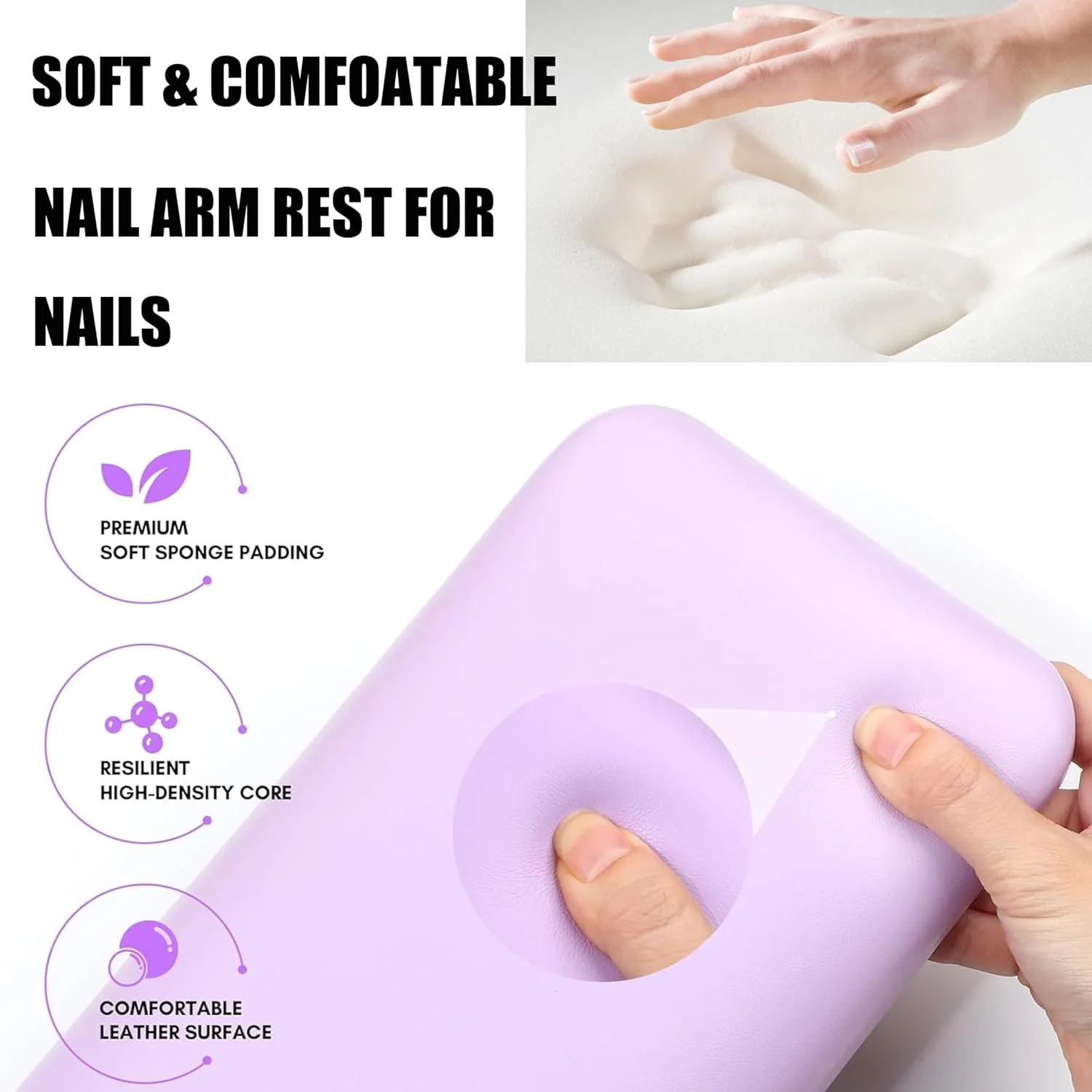 بالشتک بنفش مانیکور، زیر دستی ناخن، بالشتک دستی ناخن، بالشتک پد مانیکور پا، بالشتک دستی مانیکور مبتدی، پایه ناخن، میز چرمی ضد لغزش برای هنر ناخن بالشتک بنفش مانیکور، زیر دستی ناخن، بالشتک دستی ناخن، بالشتک پد مانیکور پا، بالشتک دستی مانیکور مبتدی، پایه ناخن، میز چرمی ضد لغزش برای هنر ناخن