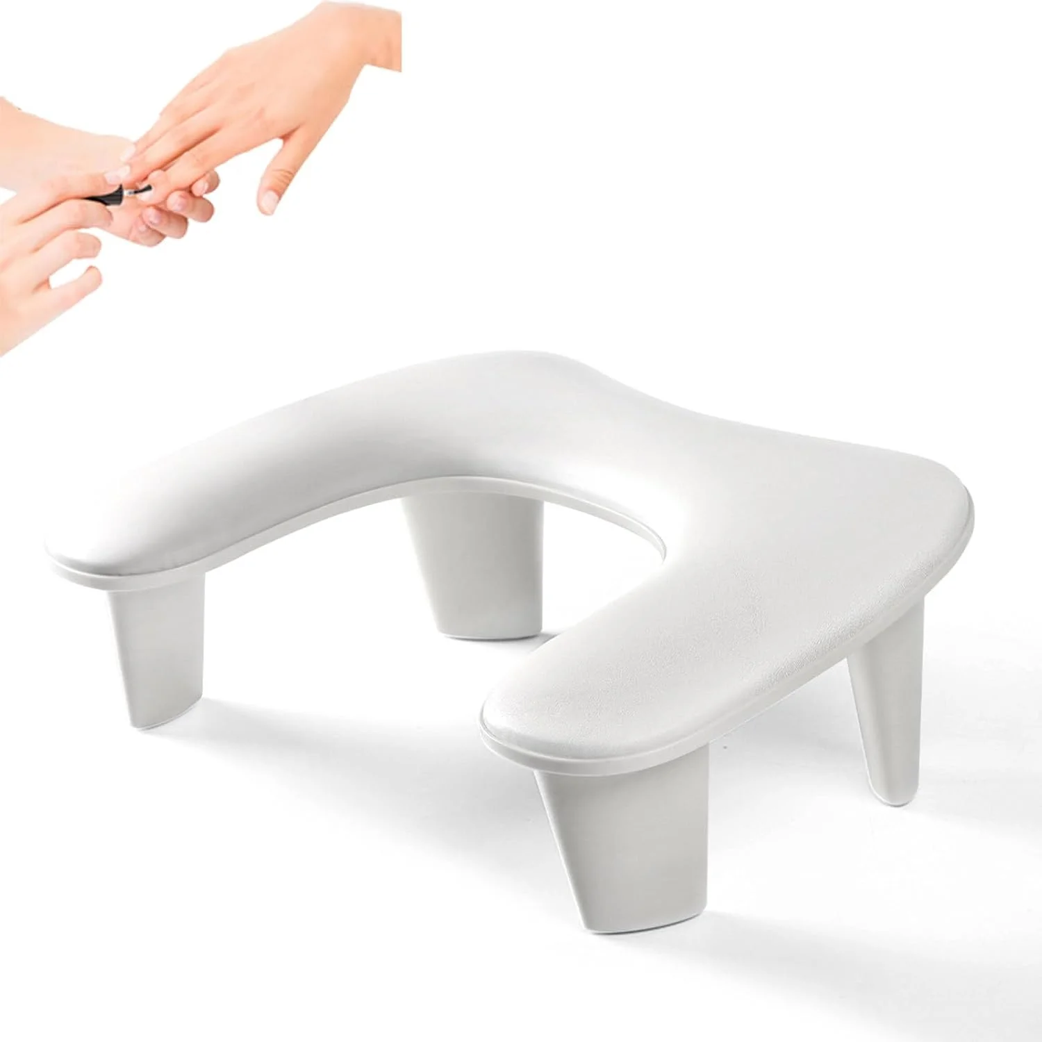 بالشتک استراحت دست ناخن، بالشتک دست مانیکور برای هر دو دست - طراحی ارگونومیک / جنس PU / هسته بالشتک با چگالی بالا، بالشتک استراحت دست هنری، برای هنر ناخن DIY