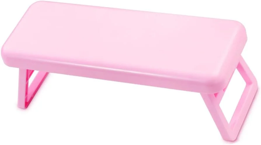 بالشتک تکی تکیه گاه بازو ناخن، نگهدارنده بازو ناخن پلاستیکی، پایه تاشو تکیه گاه دست ناخن، بالشتک تکیه گاه بازو ناخن، بالشتک ناخن، تکیه گاه بازو میز ناخن، صورتی