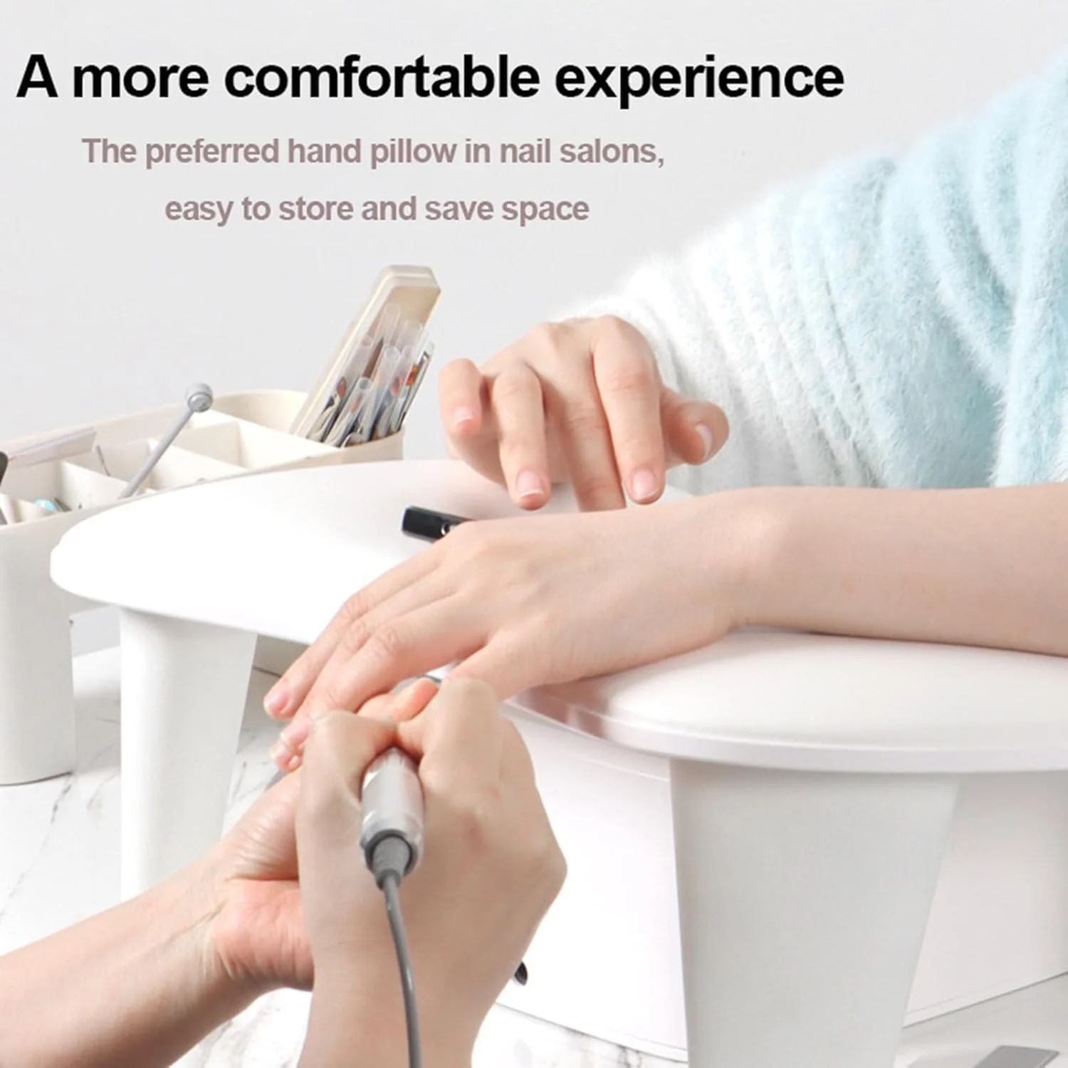 بالشتک زیر دست مانیکور برای هر دو دست، استراحتگاه دست با روکش چرم مصنوعی و پایه جداشدنی، مناسب برای استفاده شخصی در منزل و سالن ها بالشتک زیر دست مانیکور برای هر دو دست، استراحتگاه دست با روکش چرم مصنوعی و پایه جداشدنی، مناسب برای استفاده شخصی در منزل و سالن ها