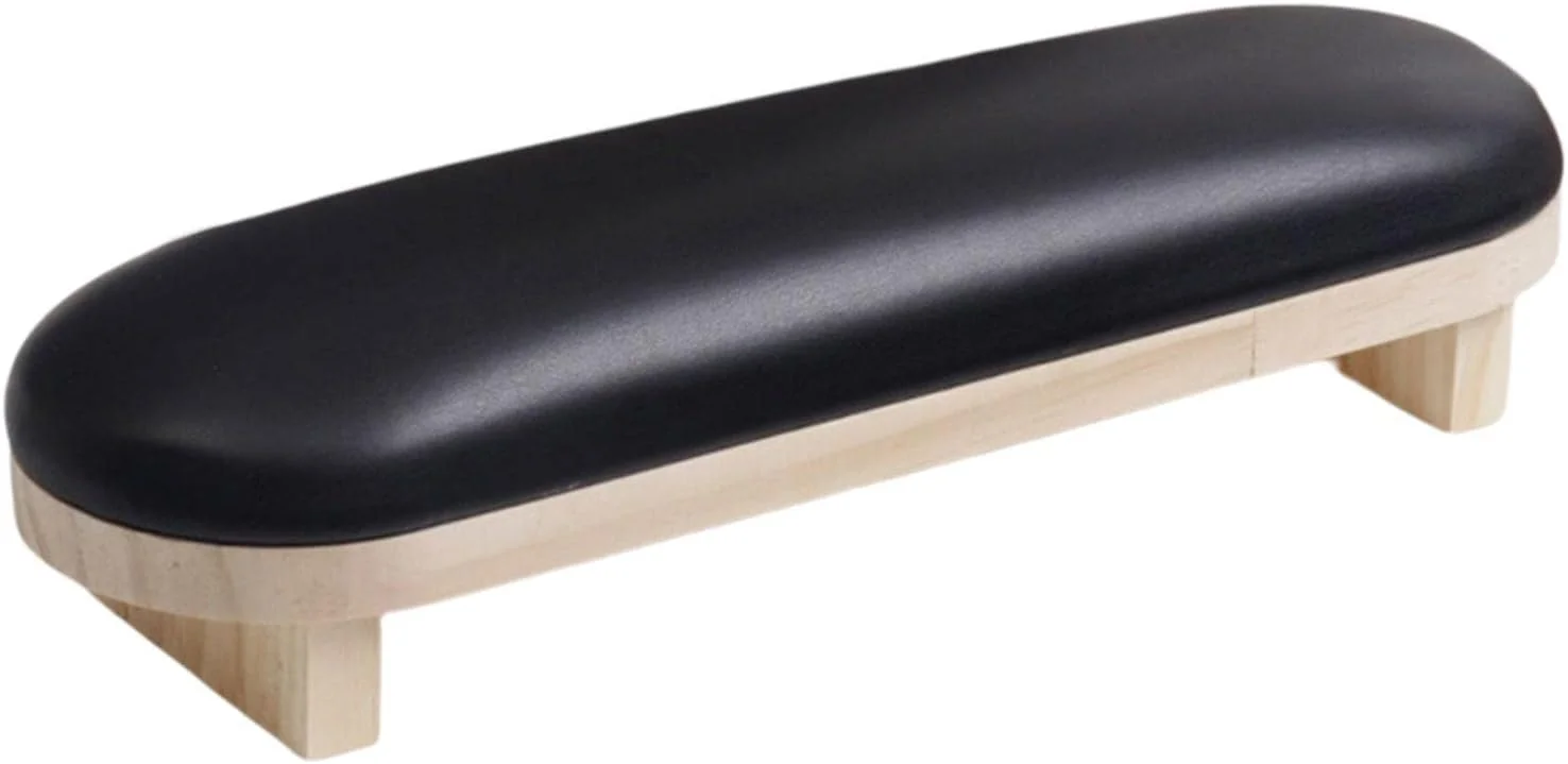 بالشتک زیر دستی PU قابل شستشو برای مانیکور سالن ناخن - مشکی کوتاه