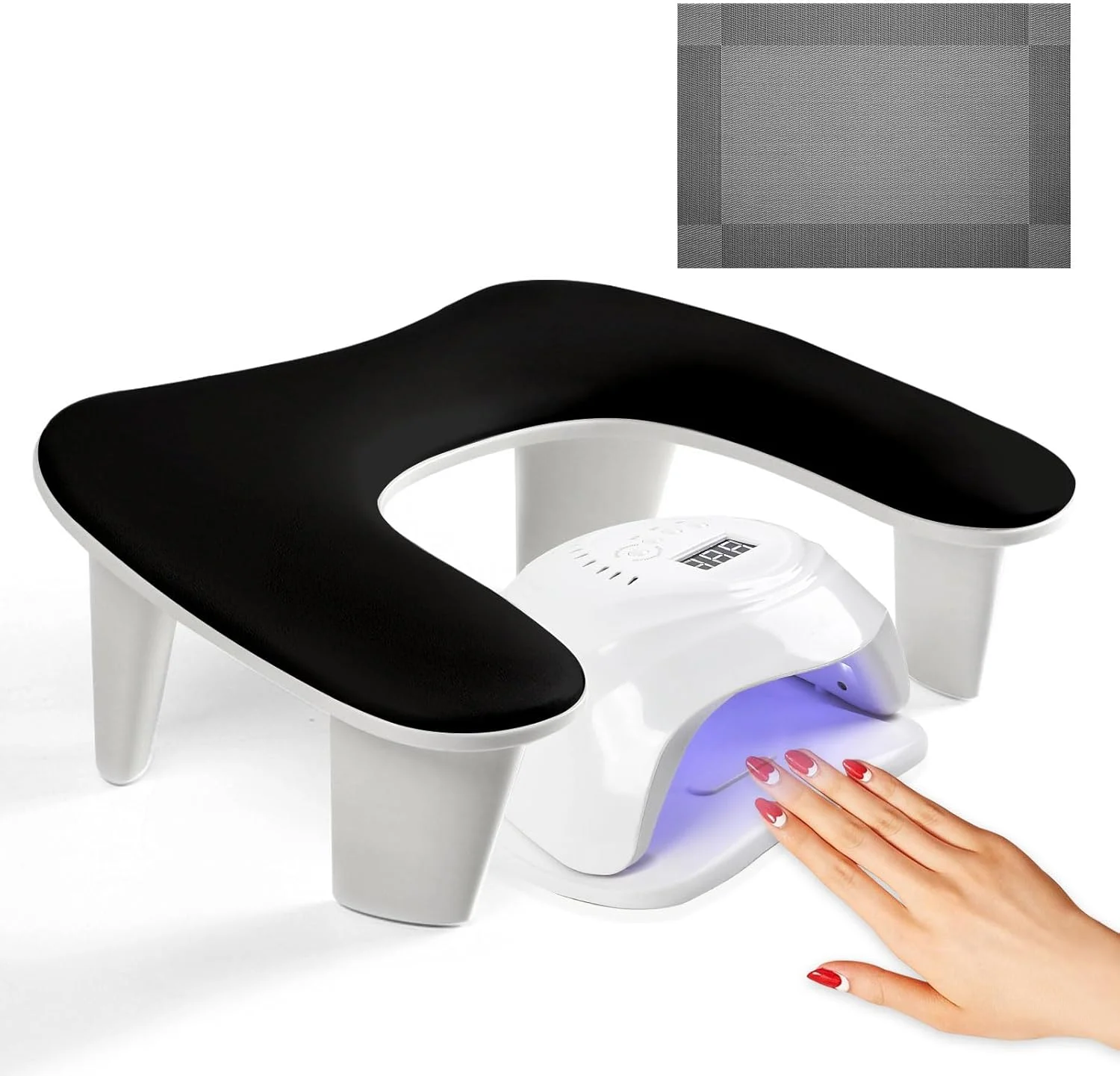 تکیه گاه دست برای تکنسین های ناخن: تکیه گاه دست ناخن مانیکور U شکل بزرگ سفید، بالشتک استراحت دست چرمی PU میکروفیبر برای کوسن ناخن اکریلیک تکیه گاه دست برای تکنسین های ناخن: تکیه گاه دست ناخن مانیکور U شکل بزرگ سفید، بالشتک استراحت دست چرمی PU میکروفیبر برای کوسن ناخن اکریلیک