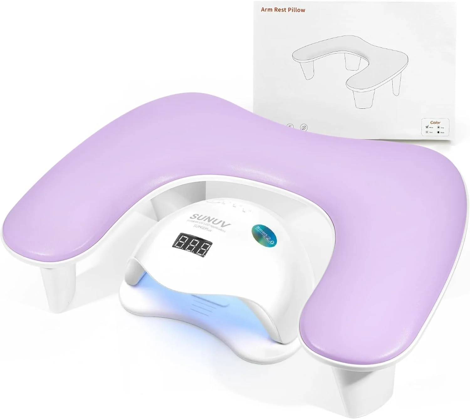 تکیه گاه دست LIONVISON برای تکنسین های ناخن، بالشتک تکیه گاه دست ناخن U شکل مانیکور، پایه تکیه گاه دست چرمی PU برای تکنسین های هنر ناخن اکریلیک، بنفش تکیه گاه دست LIONVISON برای تکنسین های ناخن، بالشتک تکیه گاه دست ناخن U شکل مانیکور، پایه تکیه گاه دست چرمی PU برای تکنسین های هنر ناخن اکریلیک، بنفش