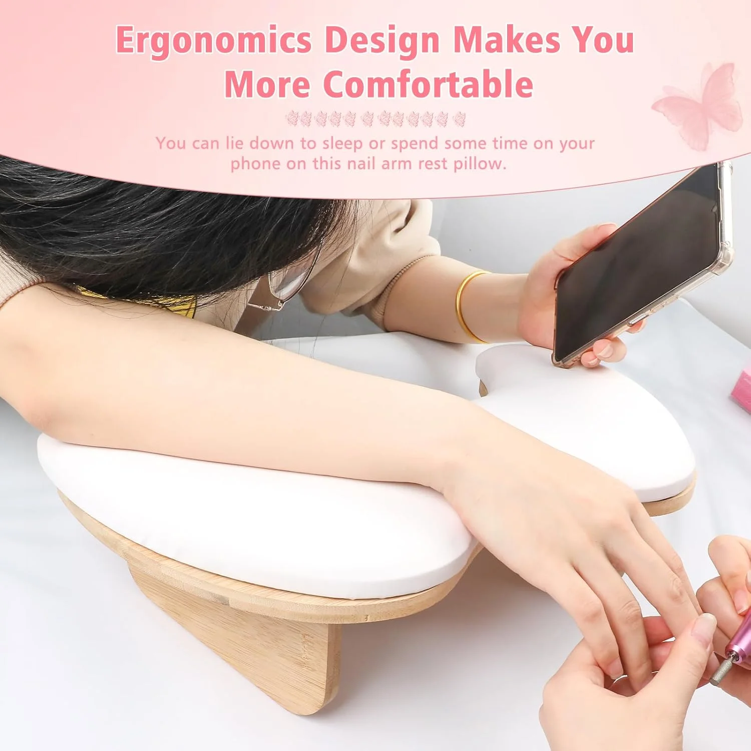 تکیه گاه بازوی U شکل Lootaan برای تکنسین های ناخن، تکیه گاه بازو با براکت های جداشدنی چرم PU میکروفیبر، بالش استراحت دست مانیکور برای لوازم ضروری تکنسین ناخن، ابزار مانیکور (سفید) تکیه گاه بازوی U شکل Lootaan برای تکنسین های ناخن، تکیه گاه بازو با براکت های جداشدنی چرم PU میکروفیبر، بالش استراحت دست مانیکور برای لوازم ضروری تکنسین ناخن، ابزار مانیکور (سفید)