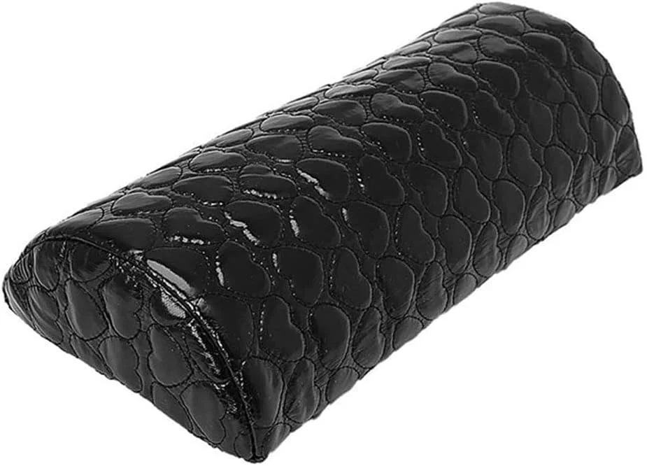 بالشتک استراحت دست چرمی PU برای طراحی ناخن، نگهدارنده دست، ابزار مانیکور، مشکی و کاربردی