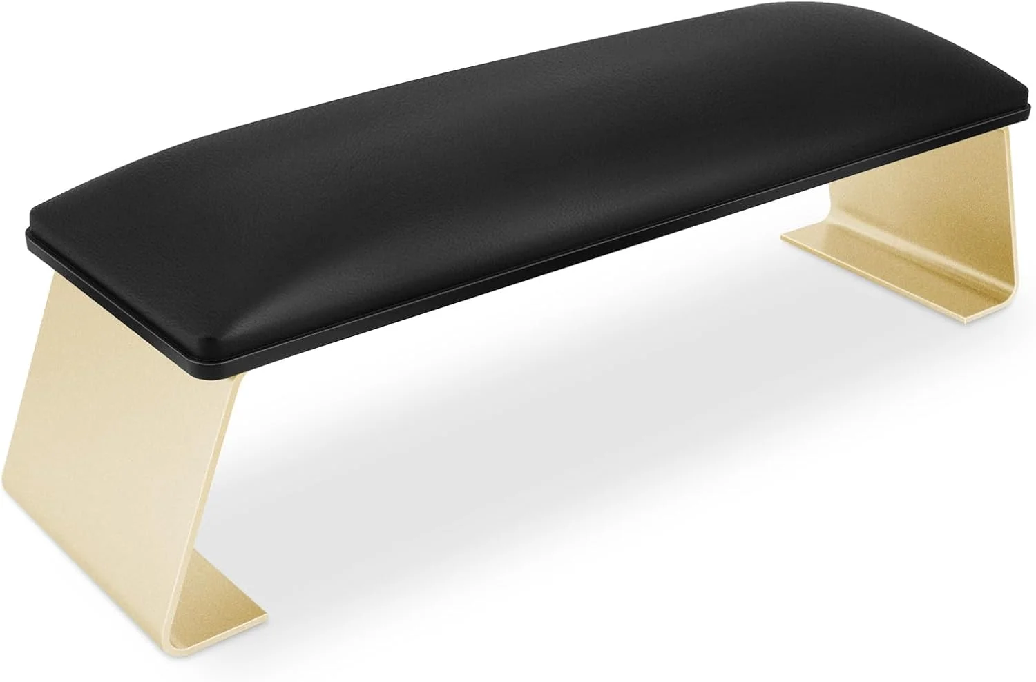 تکیه گاه دست پاک شدنی برای تکنسین های ناخن، تکیه گاه دست لاکچری مشکی برای مانیکور ناخن، دارای پایه های آلیاژ آلومینیوم ضد لغزش، چرم با فناوری تمیز شونده