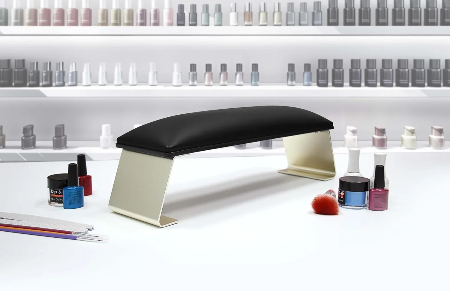 تکیه گاه تمیز شونده دست برای تکنسین های ناخن، تکیه گاه ضد آب دست برای مانیکور با پایه های آلیاژ آلومینیوم ضد لغزش، چرم تکنولوژی، لاک ناخن به راحتی پاک می شود، HR602 (مشکی) تکیه گاه تمیز شونده دست برای تکنسین های ناخن، تکیه گاه ضد آب دست برای مانیکور با پایه های آلیاژ آلومینیوم ضد لغزش، چرم تکنولوژی، لاک ناخن به راحتی پاک می شود، HR602 (مشکی)