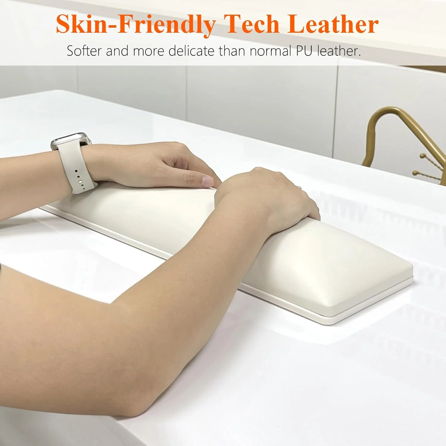 تکیه گاه دست ناخن سفید، قابل تمیز کردن و ضد آب، تکیه گاه حرفه ای دست برای مانیکور با پد ضد لغزش تکیه گاه دست ناخن سفید، قابل تمیز کردن و ضد آب، تکیه گاه حرفه ای دست برای مانیکور با پد ضد لغزش