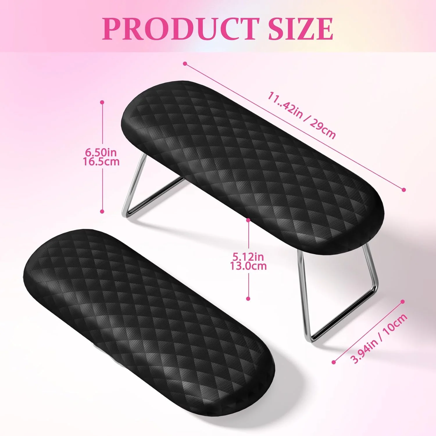 تکیه گاه دست ناخن AORAEM، تکیه گاه دست ناخن چرمی تاشو با آستین ضد لغزش، بالش تکیه گاه دست پر شده با اسفنج داخلی با براکت فلزی، تکیه گاه دست ناخن برای استفاده در منزل و سالن ناخن (مشکی) تکیه گاه دست ناخن AORAEM، تکیه گاه دست ناخن چرمی تاشو با آستین ضد لغزش، بالش تکیه گاه دست پر شده با اسفنج داخلی با براکت فلزی، تکیه گاه دست ناخن برای استفاده در منزل و سالن ناخن (مشکی)