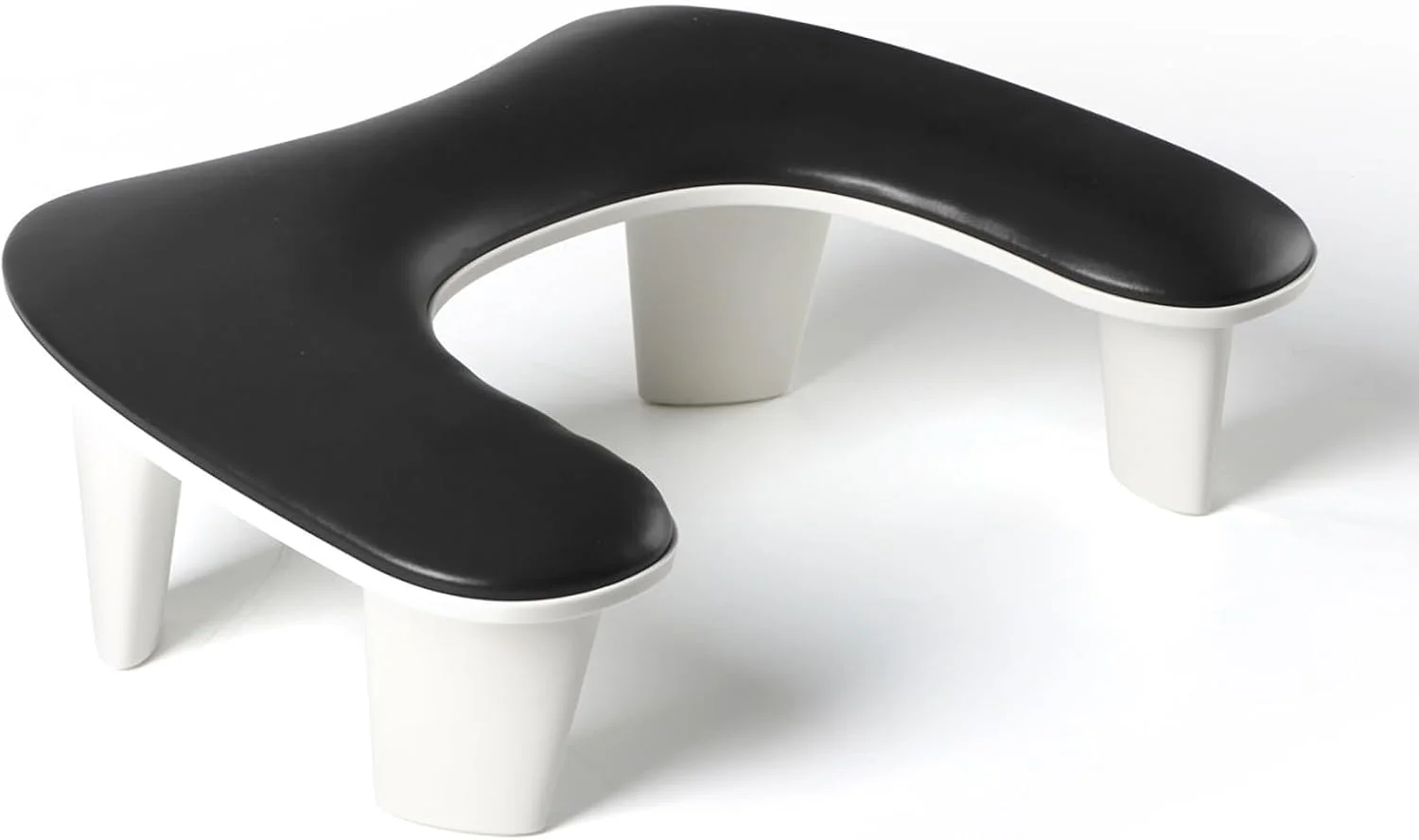 بالشتک زیر دستی ناخن، پایه زیر دستی U شکل مانیکور، کوسن نرم ضد لغزش و ضد آب برای سالن آرایش ناخن، شیب 15 درجه (مشکی)