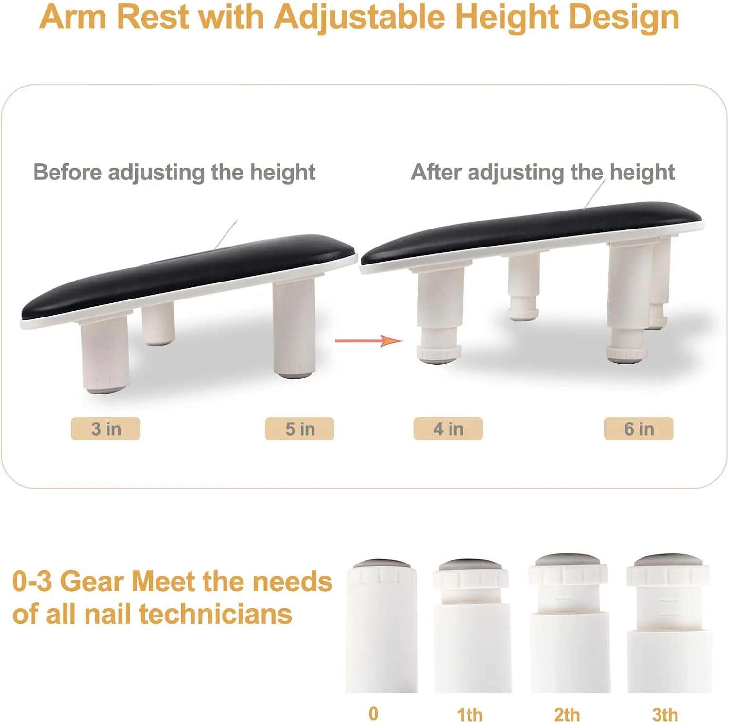 تکیه گاه دست برای ناخن کار با پایه قابل تنظیم، بالشتک استند تکیه گاه دست مانیکور راحت U شکل برای تکنیک های طراحی ناخن آکریلیک (مشکی) تکیه گاه دست برای ناخن کار با پایه قابل تنظیم، بالشتک استند تکیه گاه دست مانیکور راحت U شکل برای تکنیک های طراحی ناخن آکریلیک (مشکی)
