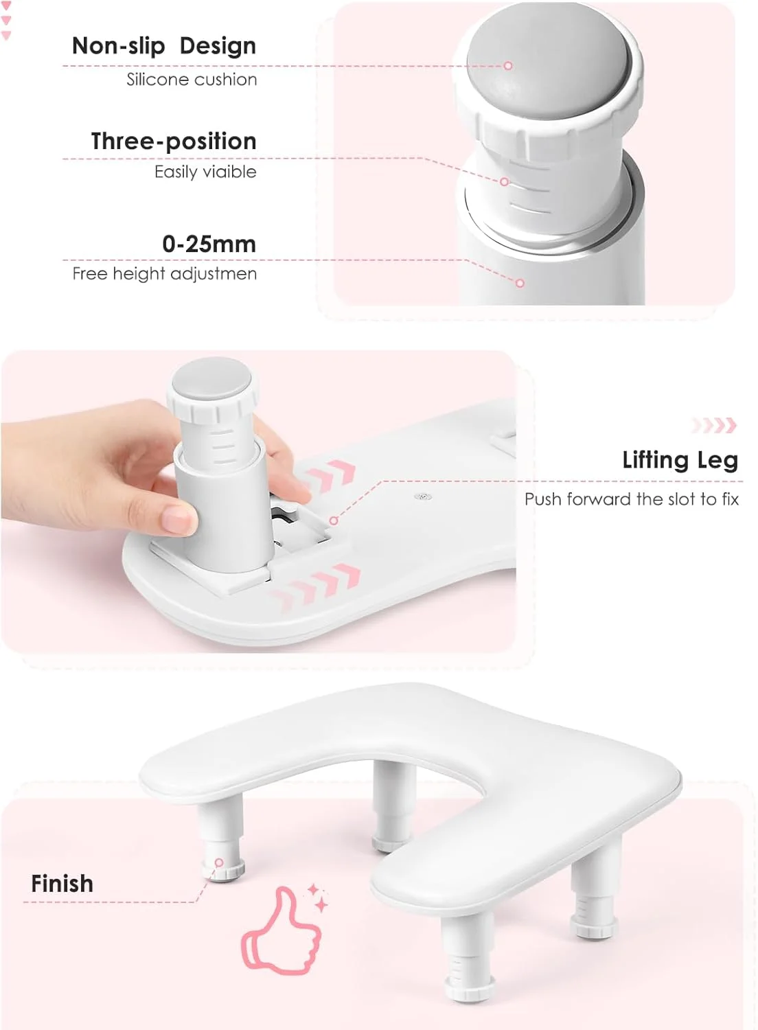 استراحتگاه دست برای مانیکور ناخن: سفید، با ارتفاع قابل تنظیم - بالشتک چرمی برای دست، مناسب برای مبتدیان، متخصصان مانیکور و سالن های ناخن استراحتگاه دست برای مانیکور ناخن: سفید، با ارتفاع قابل تنظیم - بالشتک چرمی برای دست، مناسب برای مبتدیان، متخصصان مانیکور و سالن های ناخن