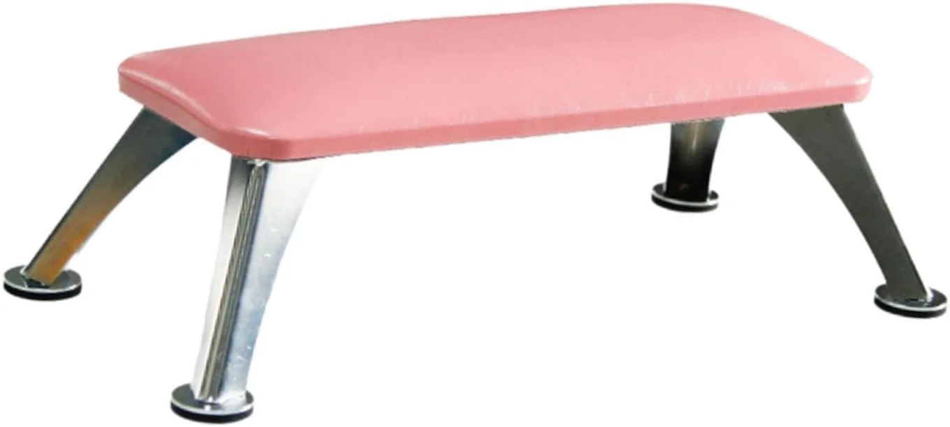 تکیه گاه دست برای مانیکور ناخن، نگهدارنده تکیه گاه دست چرمی PU ضد لغزش، بالشتک تکیه گاه بازو ناخن، تکنولوژی ناخن، صورتی با پایه نقره ای