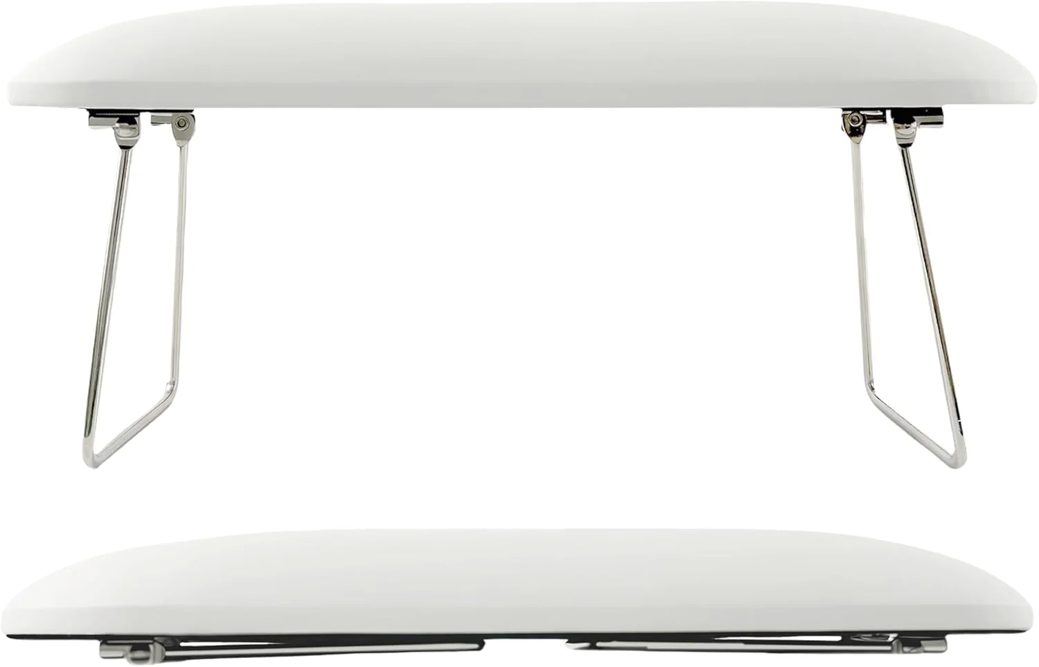 تکیه گاه تاشو دست ناخن - بالشتک چرمی نرم برای میز مانیکور، تکیه گاه راحت دست برای مراقبت از ناخن (سفید)