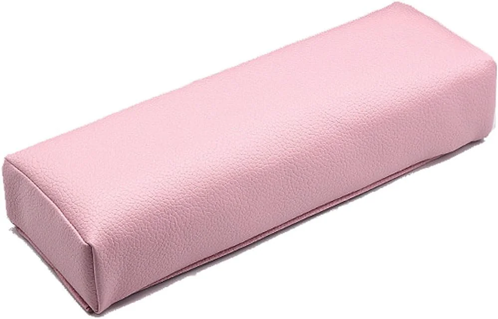 بالشتک تکی صورتی رنگ حرفه ای از جنس چرم مصنوعی PU برای هنر ناخن، مستطیلی، ضد آب، تکیه گاه دست برای مانیکور، نگهدارنده بالشتک، ابزار مانیکور برای استفاده در سالن زیبایی ناخن و منزل