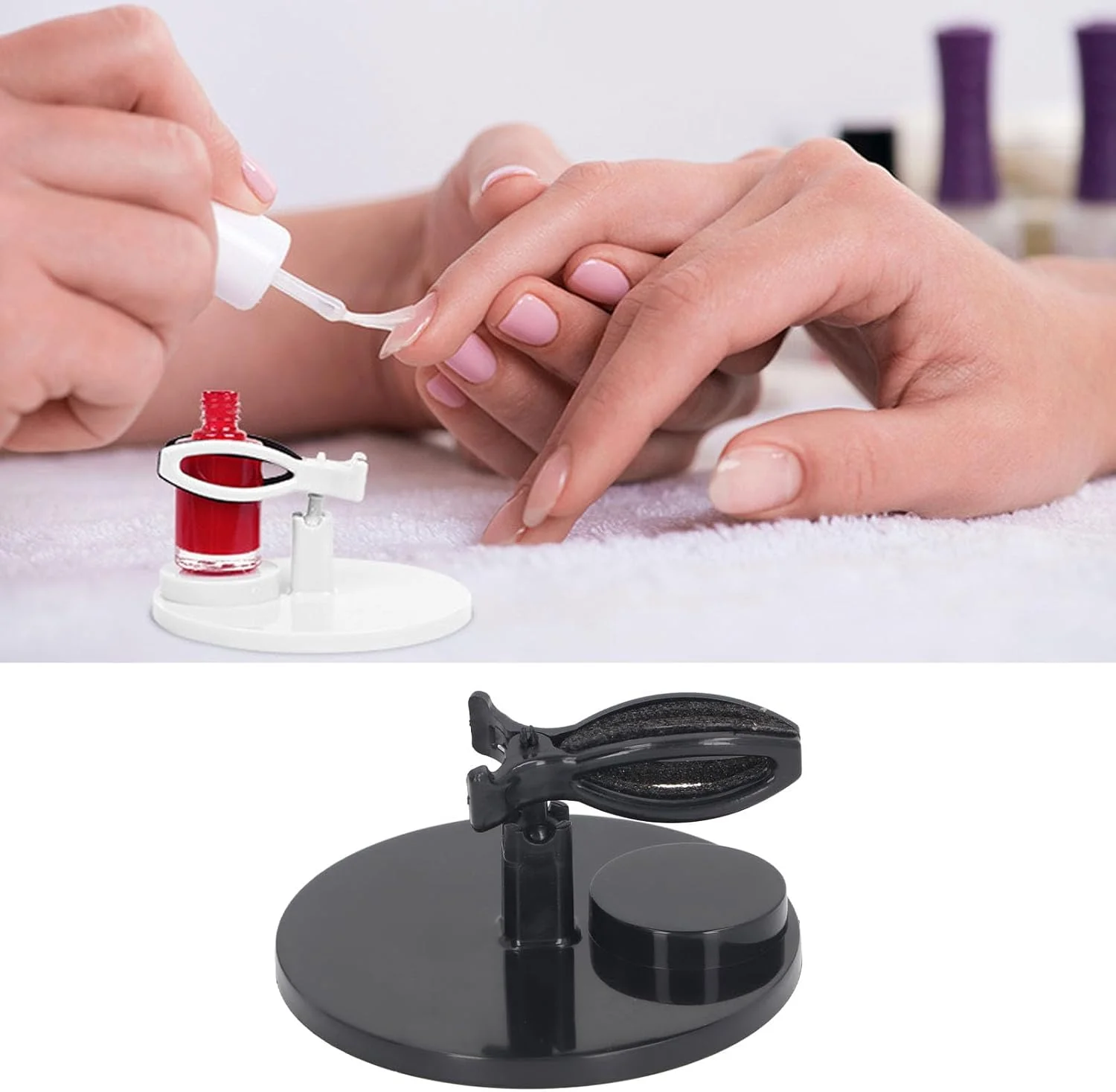 نگهدارنده لاک ناخن YUYTE، گیره شیب دار قابل تنظیم با قدرت نگهداری بالا، ضد ریزش لاک برای مانیکور، طراحی ناخن، سازمان دهنده ناخن (پلاستیک 2) نگهدارنده لاک ناخن YUYTE، گیره شیب دار قابل تنظیم با قدرت نگهداری بالا، ضد ریزش لاک برای مانیکور، طراحی ناخن، سازمان دهنده ناخن (پلاستیک 2)