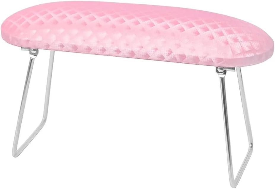 بالشتک زیر دستی ناخن برانسون، استند هنری ناخن چرمی میکروفیبر حرفه ای برای استفاده تکنسین های سالن ناخن - زیر دستی تاشو