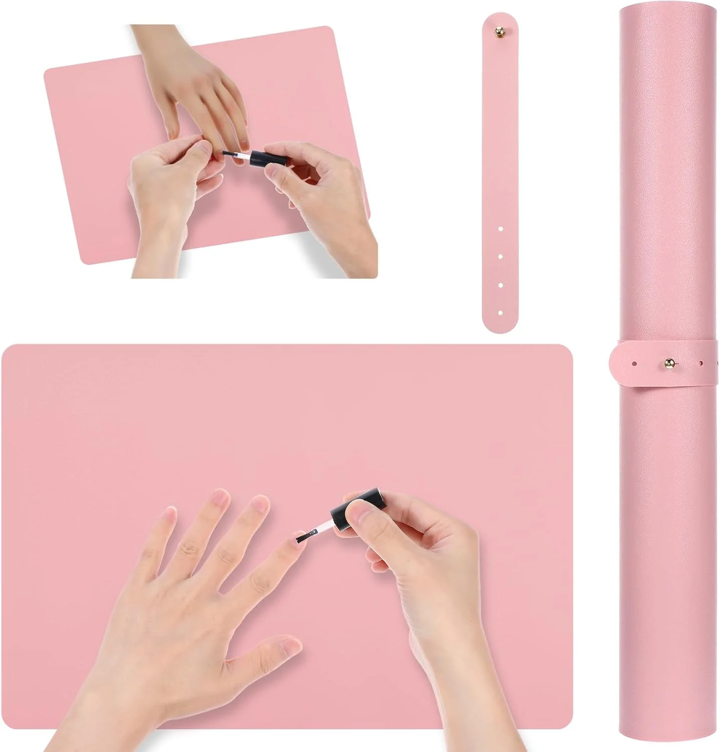 زیرانداز میز طراحی ناخن، پد نرم استراحت دست برای ناخن های اکریلیک، بالشتک تاشو استراحت دست ناخن، پد مانیکور، آموزش ناخن، M