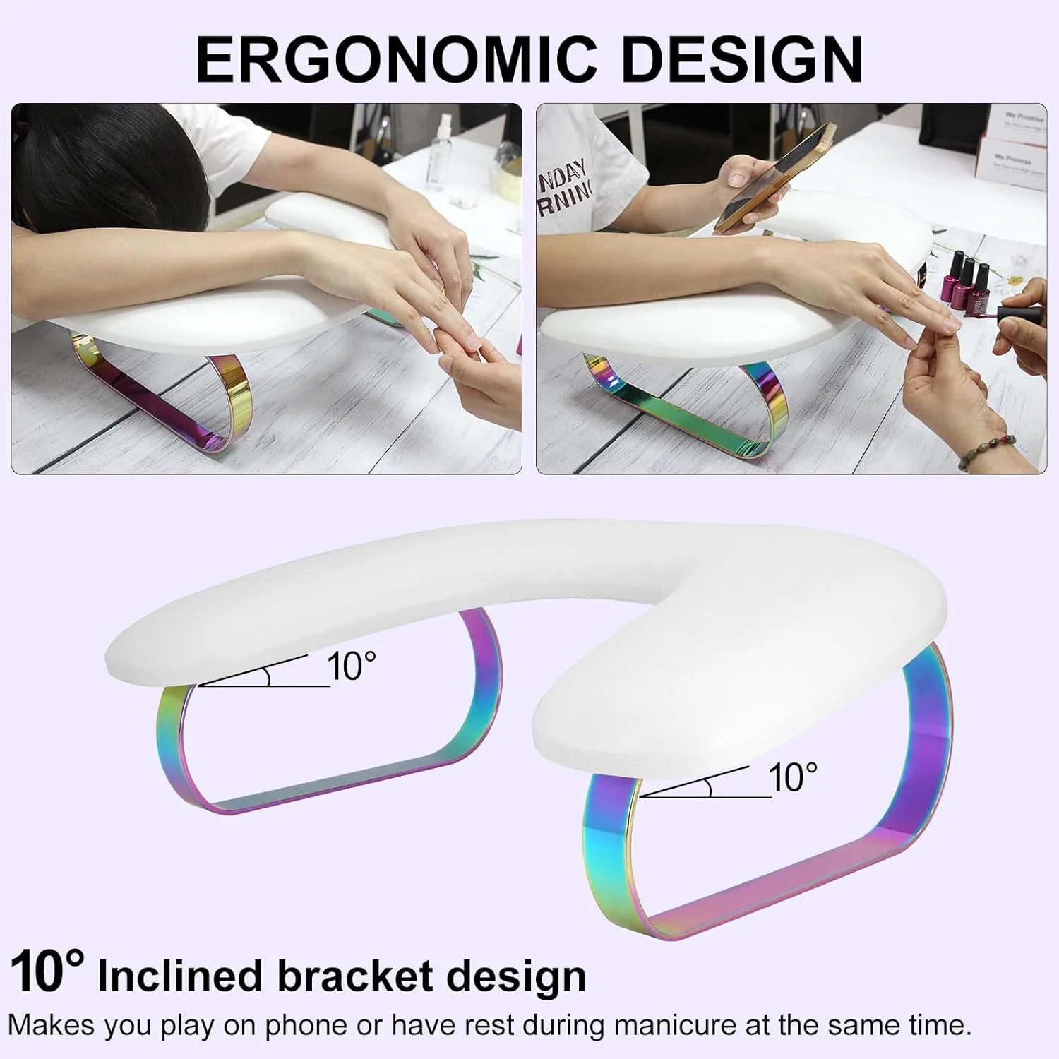 تکیه گاه دست مانیکور برای تکنسین ناخن، تکیه گاه بازوی ناخن چرمی لوکس، بالش کوسن نگهدارنده تکیه گاه دست ناخن بزرگ U شکل، پایه های ثابت، تکیه گاه بازو با تمیز کردن آسان برای استفاده در سالن های ناخن و منزل تکیه گاه دست مانیکور برای تکنسین ناخن، تکیه گاه بازوی ناخن چرمی لوکس، بالش کوسن نگهدارنده تکیه گاه دست ناخن بزرگ U شکل، پایه های ثابت، تکیه گاه بازو با تمیز کردن آسان برای استفاده در سالن های ناخن و منزل