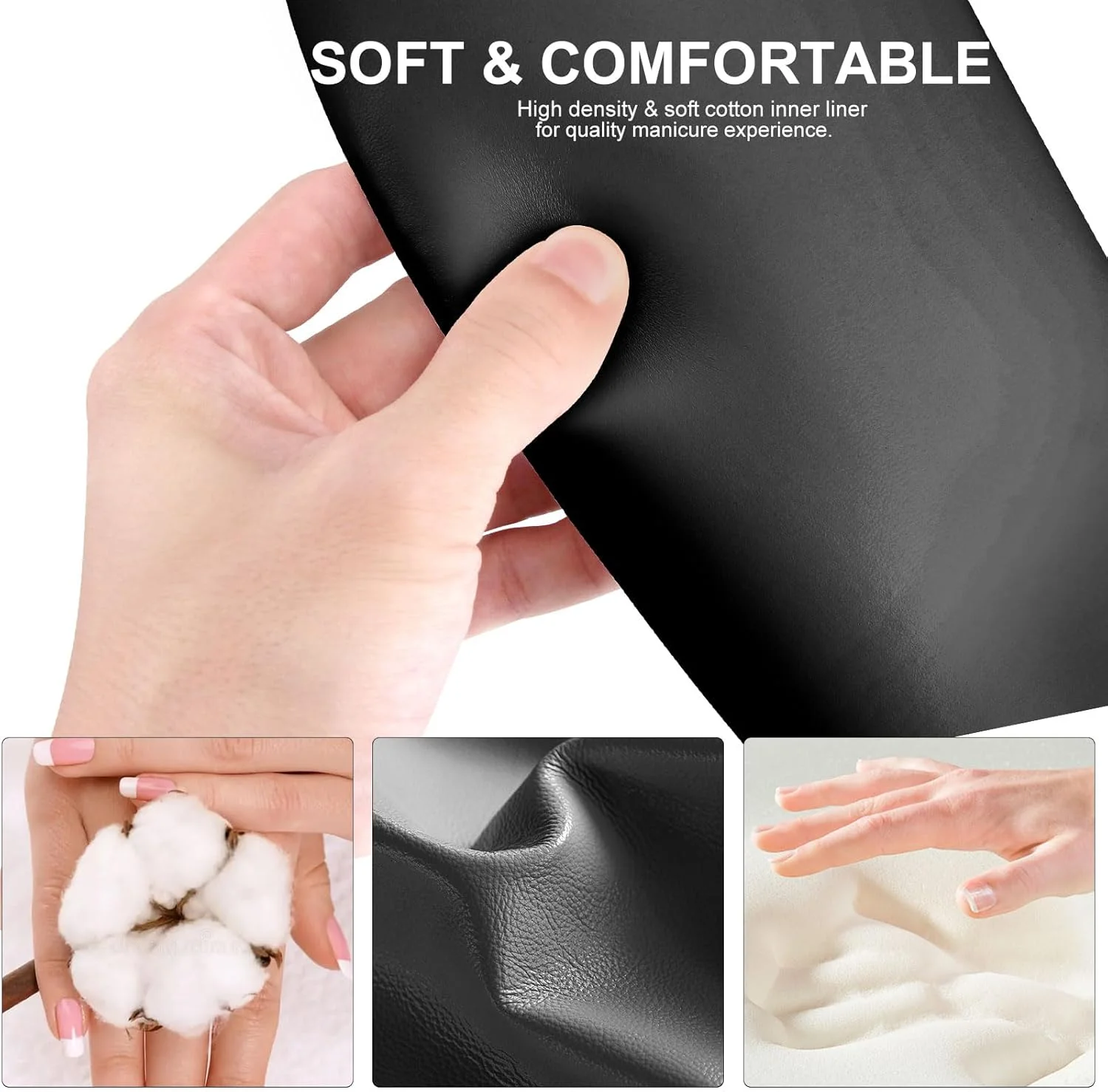 بالشتک استراحت دست مانیکور، تکیه گاه نرم U شکل بازو برای مشتریان، پایه ضد لغزش دست برای مانیکوریست ها، مناسب برای استفاده در سالن های مانیکور پدیکور و منزل، دارای پایه های جداشدنی (مشکی) بالشتک استراحت دست مانیکور، تکیه گاه نرم U شکل بازو برای مشتریان، پایه ضد لغزش دست برای مانیکوریست ها، مناسب برای استفاده در سالن های مانیکور پدیکور و منزل، دارای پایه های جداشدنی (مشکی)