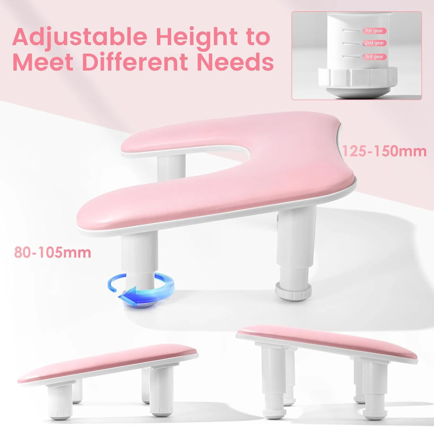 تکیه گاه بزرگ دست Quaferen برای تکنسین های ناخن: نسل دوم تکیه گاه دست U شکل برای مانیکور، پایه استراحت دست با قابلیت تنظیم ارتفاع، روکش چرمی PU میکروفیبر، بالشتک استراحت دست برای ناخن های اکریلیک (صورتی) تکیه گاه بزرگ دست Quaferen برای تکنسین های ناخن: نسل دوم تکیه گاه دست U شکل برای مانیکور، پایه استراحت دست با قابلیت تنظیم ارتفاع، روکش چرمی PU میکروفیبر، بالشتک استراحت دست برای ناخن های اکریلیک (صورتی)