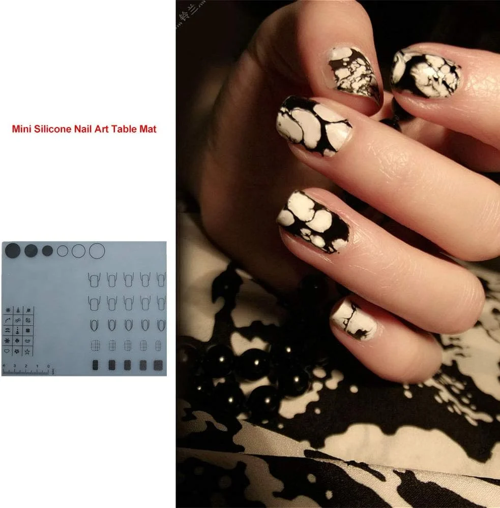 پد زیر دستی سیلیکونی کوچک Labymos برای طراحی ناخن، قابل شستشو و تاشو، کوسن مانیکور و ابزار مانیکور پد زیر دستی سیلیکونی کوچک Labymos برای طراحی ناخن، قابل شستشو و تاشو، کوسن مانیکور و ابزار مانیکور