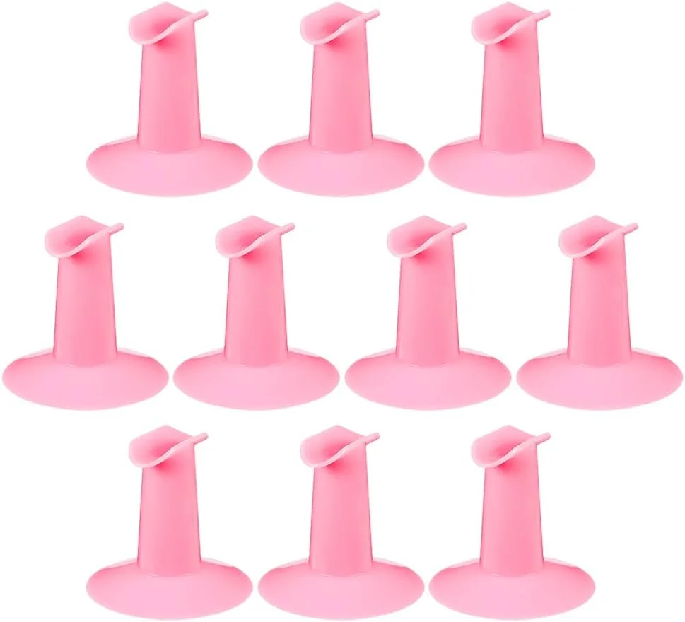 10 عدد پایه نگهدارنده انگشت برای طراحی ناخن، ابزار مانیکور و طراحی ناخن حرفه ای، بادوام و مناسب برای طراحی آسان