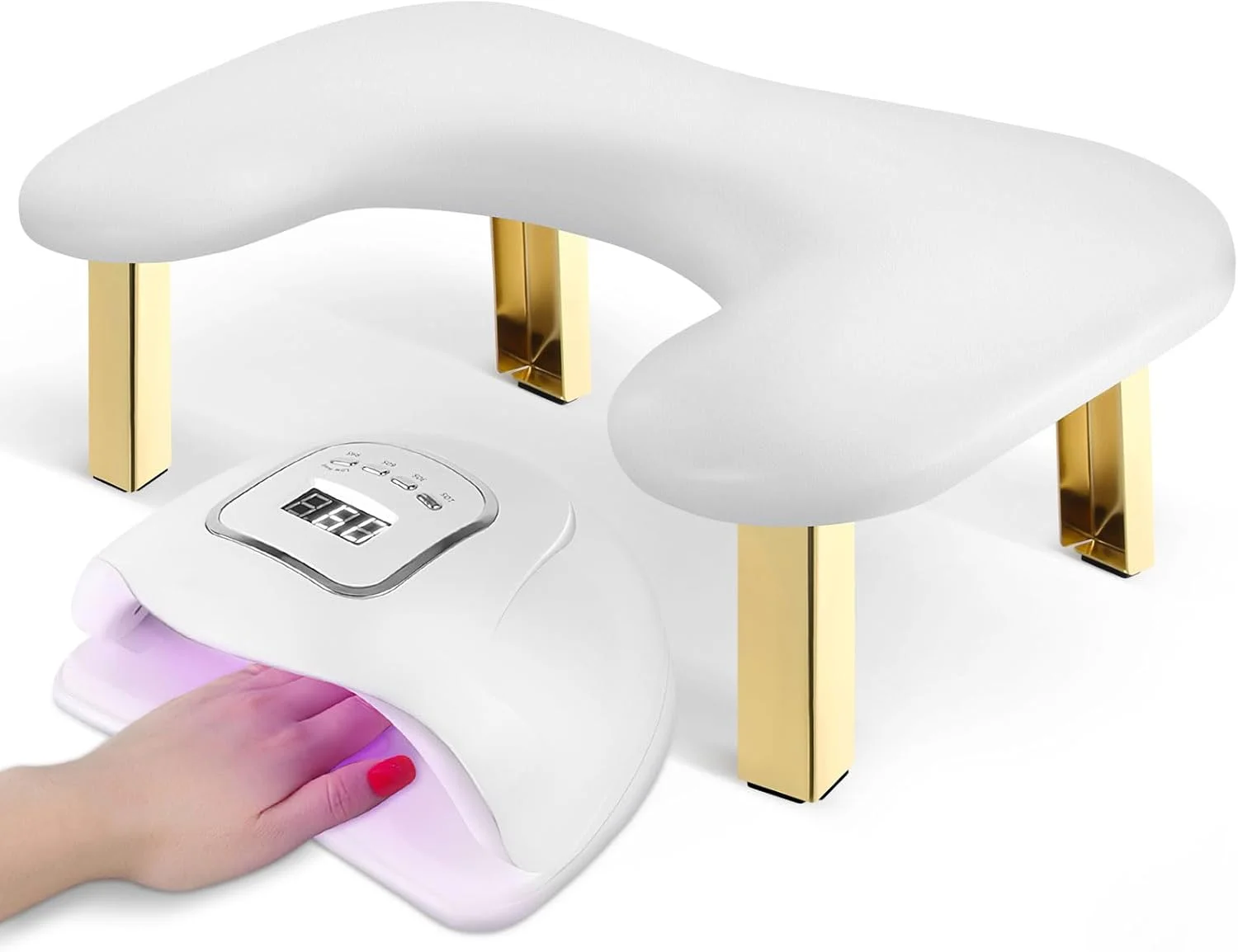 تکیه گاه دست ناخن، تکیه گاه دست برای تکنسین ناخن، تکیه گاه دست چرمی PU برای تکنسین ناخن، تکیه گاه دست U شکل برای تکنسین ناخن، تکیه گاه دست تاشو مانیکور برای تکیه گاه دست و پا، سفید