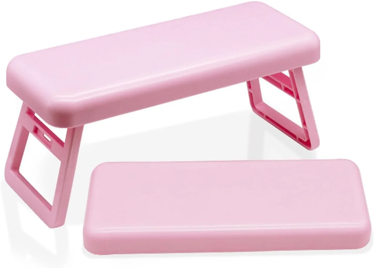 تکیه گاه دست، مناسب سالن های ناخن، نگهدارنده تاشو، بالشتک غیر لغزنده برای مانیکور دست، مناسب سالن های زیبایی و مانیکور خانگی، تکیه گاه تاشو بازو، مراقبت از ناخن، صورتی