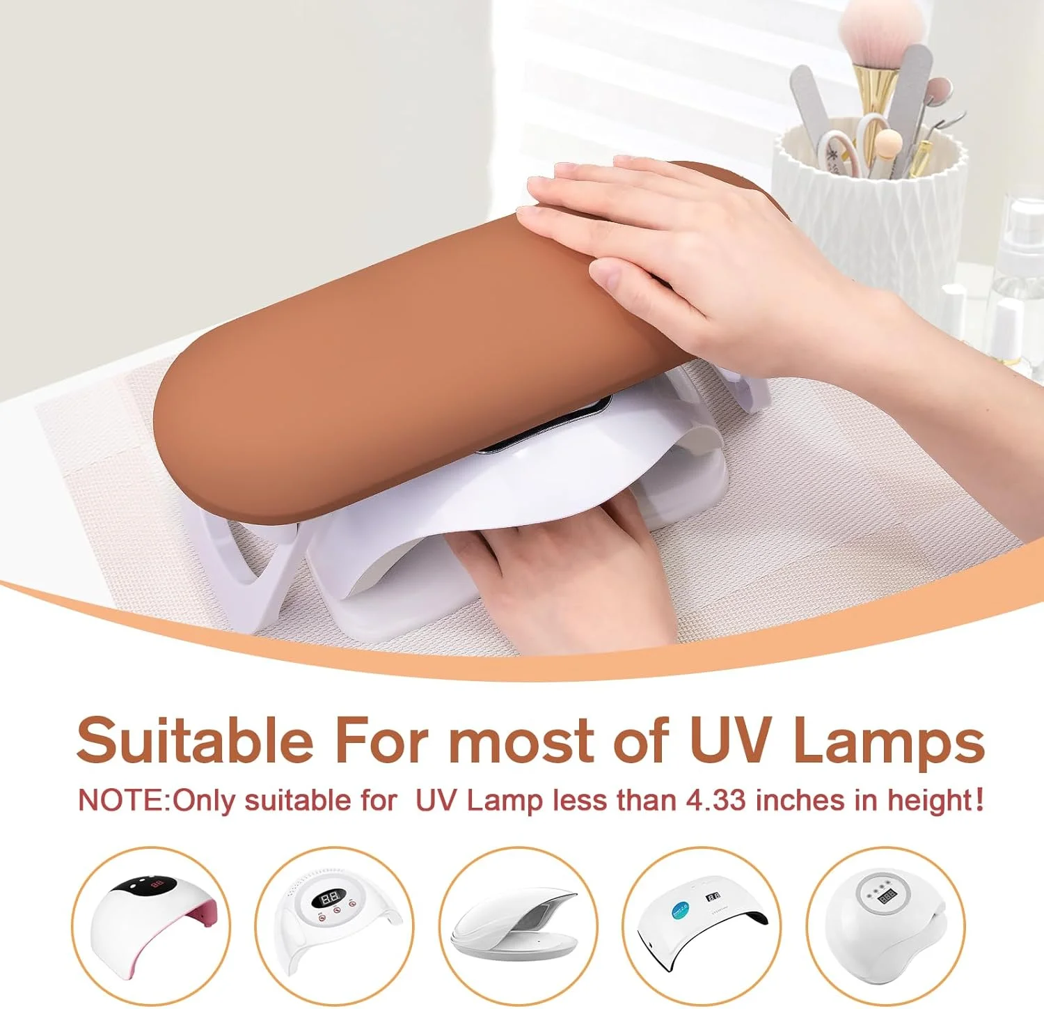 تکیه گاه دست سوبای برای ناخن کار، تکیه گاه تاشو چرمی PU برای نگهدارنده دست، پایه بالشتک تکیه گاه دست با زیرانداز میز طراحی ناخن برای مانیکور، ابزار لوازم جانبی طراحی ناخن برای استفاده در سالن و منزل - کاراملی تکیه گاه دست سوبای برای ناخن کار، تکیه گاه تاشو چرمی PU برای نگهدارنده دست، پایه بالشتک تکیه گاه دست با زیرانداز میز طراحی ناخن برای مانیکور، ابزار لوازم جانبی طراحی ناخن برای استفاده در سالن و منزل - کاراملی