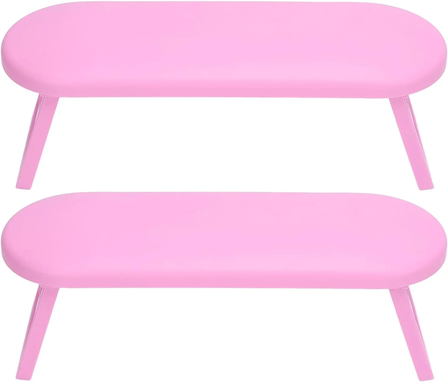 جا دستی تاشو ناخن، بالشتک سبک وزن برای زیر دست هنگام کاشت ناخن با روکش قابل شستشو مناسب استفاده تکنسین های ناخن (صورتی بیضی)