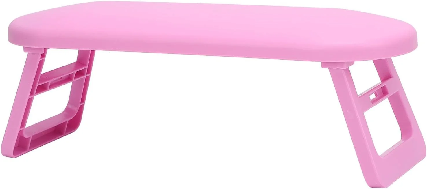 استند زیر دستی ناخن سوراندی، 2 عددی، پلاستیکی، تاشو، قابل شستشو، مناسب سالن های آرایشی، آموزشگاه ها و تکنسین های ناخن (بیضی)