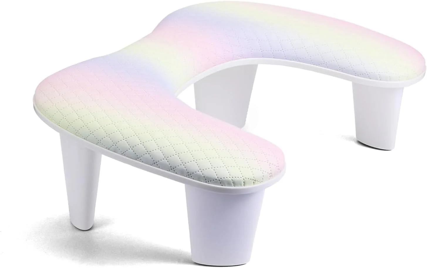 تکیه گاه دست برانسون برای تکنسین های ناخن: تکیه گاه دست U شکل مانیکور، بالشتک بزرگ سفید از جنس چرم PU میکروفیبر برای ناخن های اکریلیک