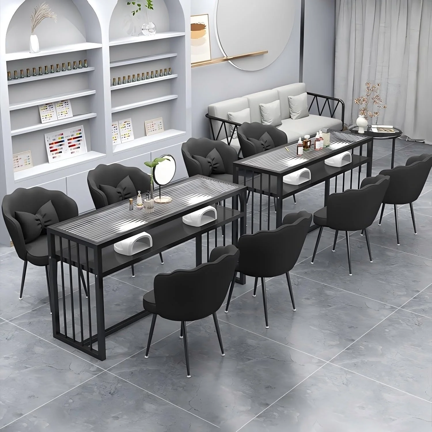 میز مانیکور، میز ناخن برای تکنسین ناخن، میز چند منظوره برای دفتر کار خانگی، سالن اسپا زیبایی (صندلی شامل نمی شود) (سفید، 100x40x78 سانتی متر)