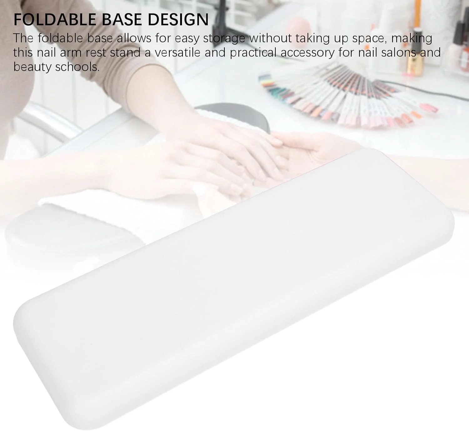 ست زیر دستی ناخن تاشو، مناسب برای دستگاه های UV با ارتفاع کمتر از 8 سانتی متر، بالشتک زیر دستی برای کاشت ناخن، ابزار ضروری برای تکنسین های ناخن، 2 عدد