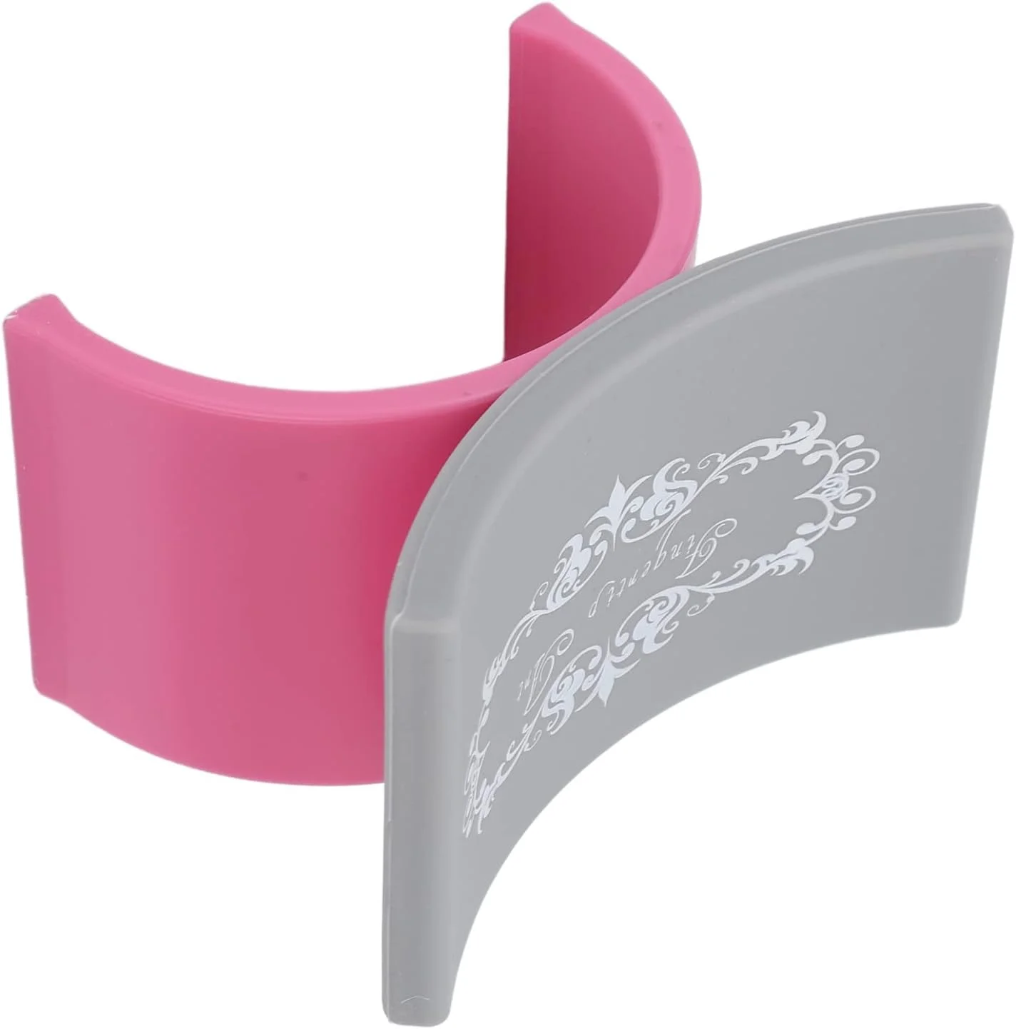 بالشتک زیر دستی ناخن، نگهدارنده پد بالشتی دستی مانیکور U شکل، زیر دستی نرم سیلیکونی برای طراحی ناخن (صورتی گل رز)