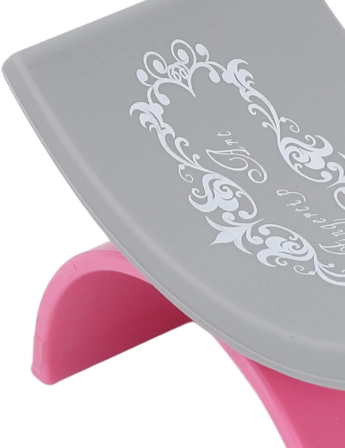 بالشتک زیر دستی ناخن، نگهدارنده پد بالشتی دستی مانیکور U شکل، زیر دستی نرم سیلیکونی برای طراحی ناخن (صورتی گل رز)