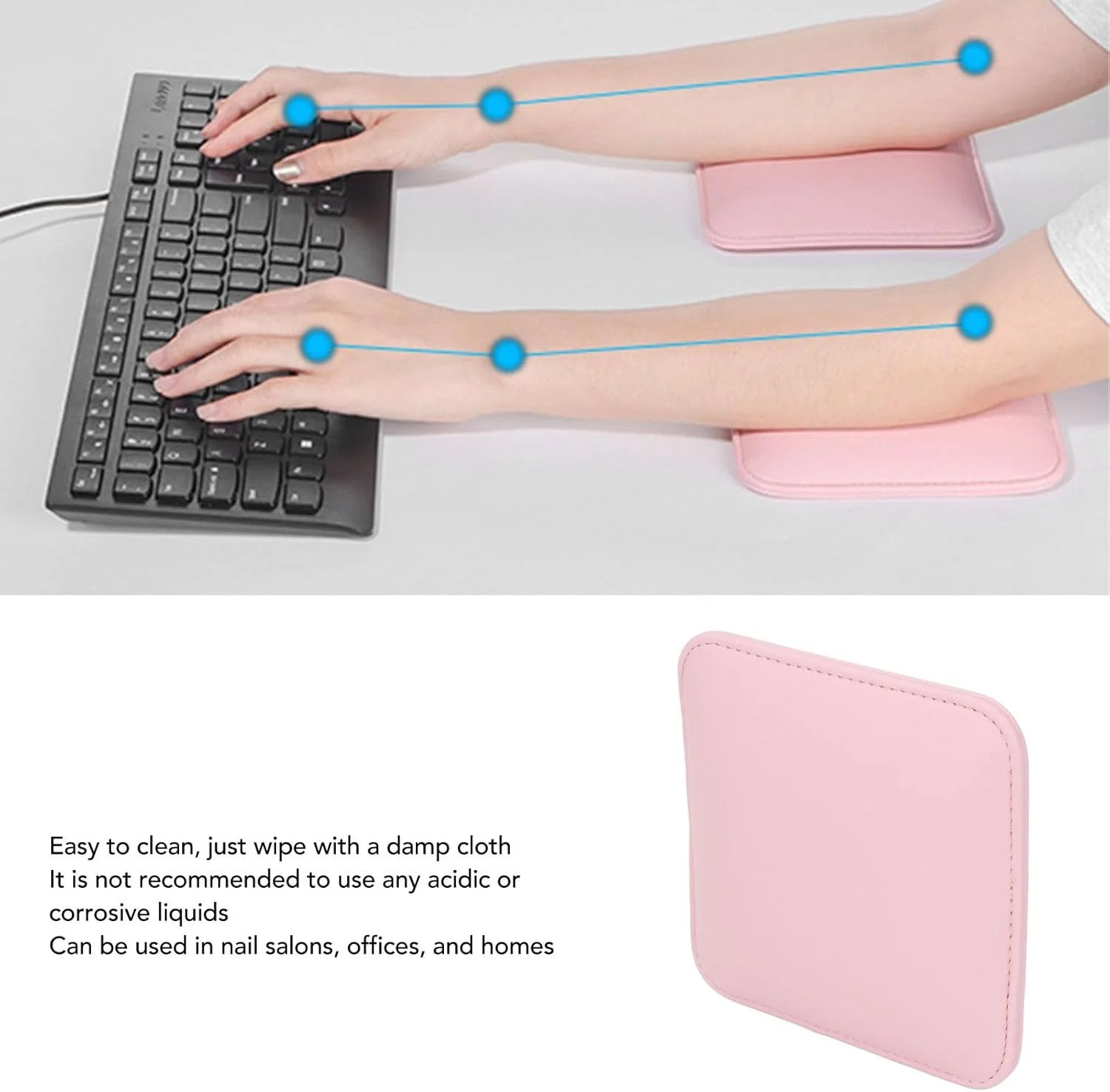 بالشتک آرنج ناخن کار، پد آرنج چرمی PU، بالشتک نرم و راحت برای آرنج ناخن کار، پد آرنج الاستیک و ارگونومیک برای لوازم استراحت آرنج در دفتر کار ناخن کار بالشتک آرنج ناخن کار، پد آرنج چرمی PU، بالشتک نرم و راحت برای آرنج ناخن کار، پد آرنج الاستیک و ارگونومیک برای لوازم استراحت آرنج در دفتر کار ناخن کار