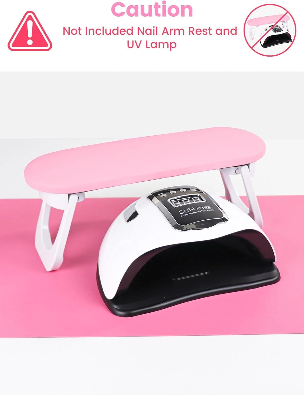 زیرانداز میز طراحی ناخن، (فقط زیرانداز) پد استراحت دست برای تکنسین ناخن، زیرانداز نرم چرمی PU میکروفایبر برای میز، زیرانداز تاشو برای میز و بالشتک استراحت دست مانیکور - قرمز مایل به صورتی