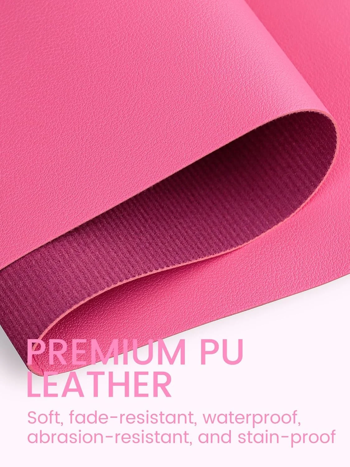 زیرانداز میز طراحی ناخن، (فقط زیرانداز) پد استراحت دست برای تکنسین ناخن، زیرانداز نرم چرمی PU میکروفایبر برای میز، زیرانداز تاشو برای میز و بالشتک استراحت دست مانیکور - قرمز مایل به صورتی