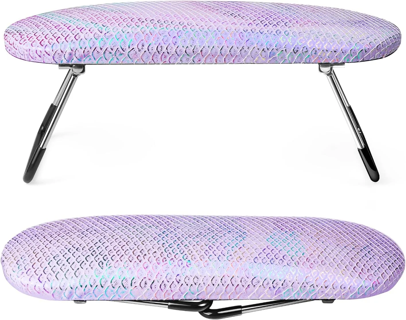 استند زیر دستی ناخن حرفه ای Krofaue - زیر دستی آرنج ناخن فوم متراکم با روکش چرم PU تاشو، ضد لغزش و پایدار، کاهش خستگی دست مناسب برای استفاده در سالن های مانیکور، بنفش استند زیر دستی ناخن حرفه ای Krofaue - زیر دستی آرنج ناخن فوم متراکم با روکش چرم PU تاشو، ضد لغزش و پایدار، کاهش خستگی دست مناسب برای استفاده در سالن های مانیکور، بنفش