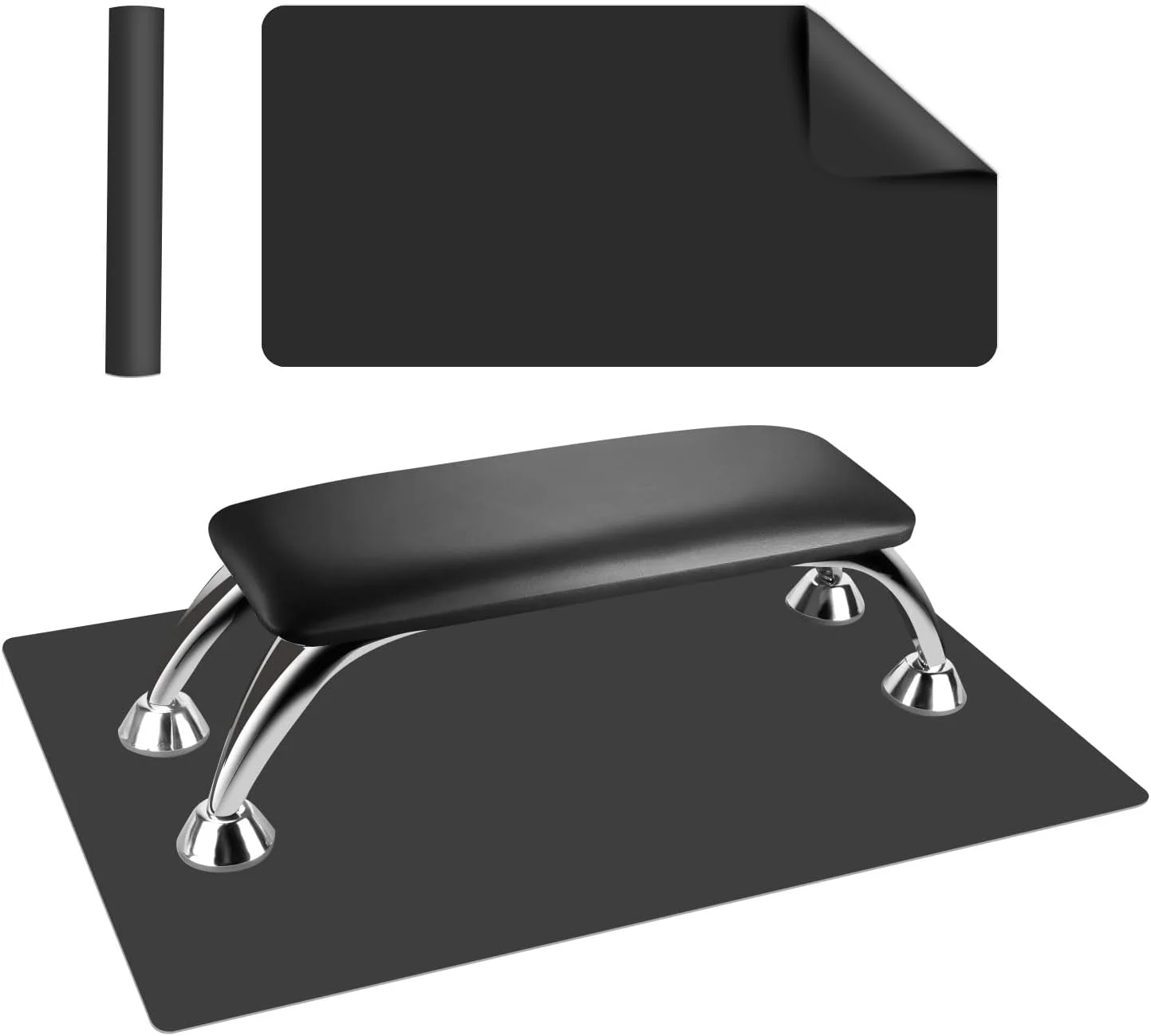 تکیه گاه دست برای ناخن کار با زیرانداز میز برای سالن ها و مانیکور خانگی، تکیه گاه نرم دست از جنس چرم میکروفیبر برای استراحت بازوها، بالشتک غیر لغزنده برای مانیکور سالن ناخن (مشکی) تکیه گاه دست برای ناخن کار با زیرانداز میز برای سالن ها و مانیکور خانگی، تکیه گاه نرم دست از جنس چرم میکروفیبر برای استراحت بازوها، بالشتک غیر لغزنده برای مانیکور سالن ناخن (مشکی)