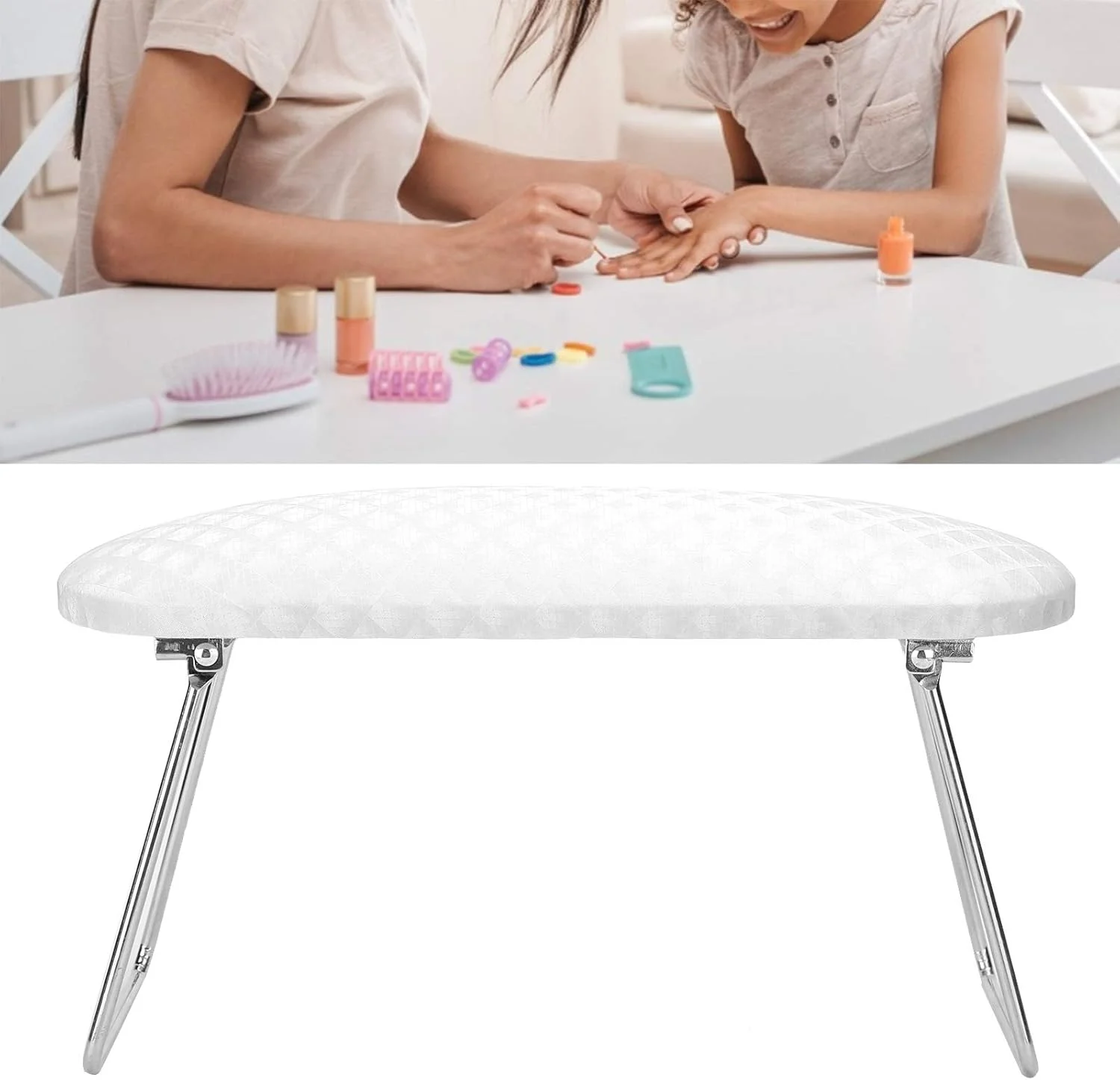 بالشتک دستی طراحی ناخن، با قابلیت لغزش در دو طرف، ساخت ظریف، نگهدارنده دستی بادوام مانیکور، مناسب برای استفاده سریع در سالن و منزل - سفید بالشتک دستی طراحی ناخن، با قابلیت لغزش در دو طرف، ساخت ظریف، نگهدارنده دستی بادوام مانیکور، مناسب برای استفاده سریع در سالن و منزل - سفید