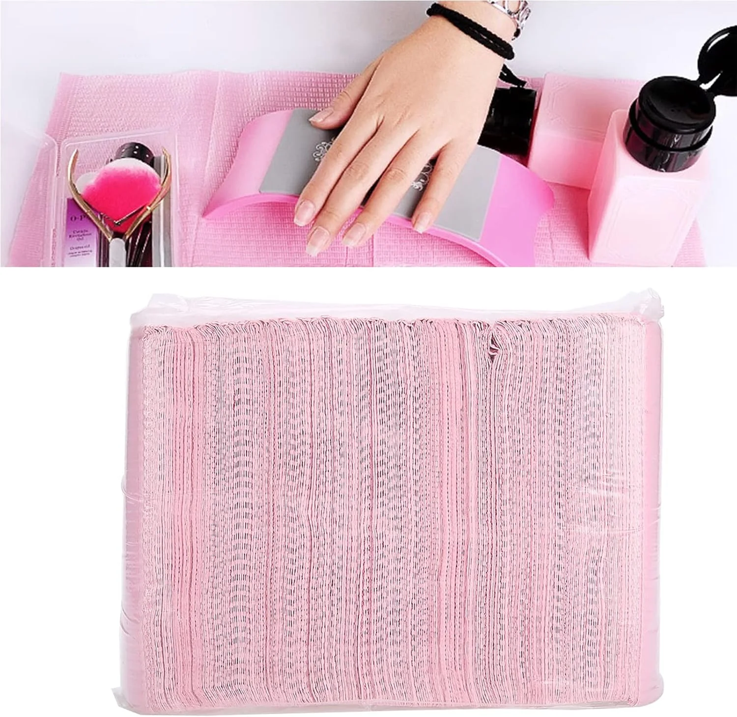 زیرانداز صورتی حرفه ای 125 عددی برای میز طراحی ناخن، پد دستی طراحی ناخن برای ابزار مانیکور زیرانداز صورتی حرفه ای 125 عددی برای میز طراحی ناخن، پد دستی طراحی ناخن برای ابزار مانیکور